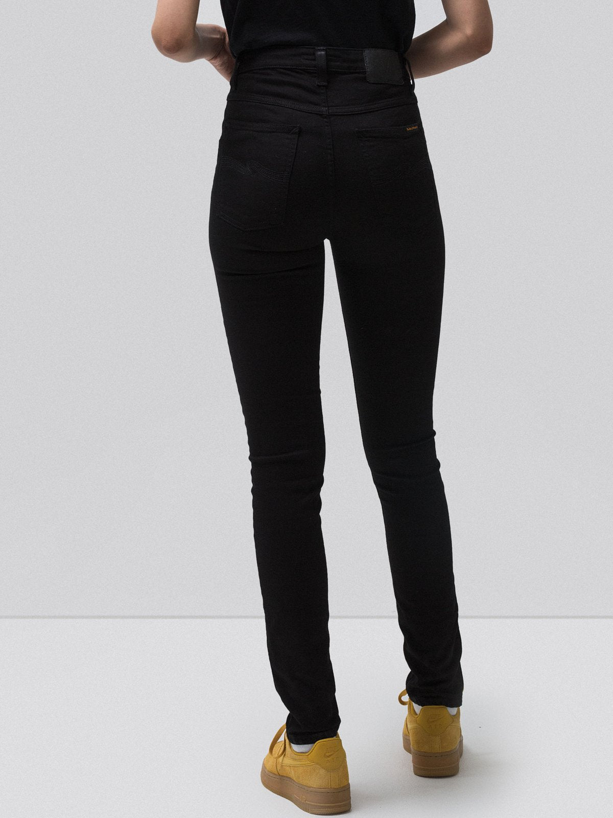 Jean skinny taille haute noir coton bio - Hightop Tilde Raven black