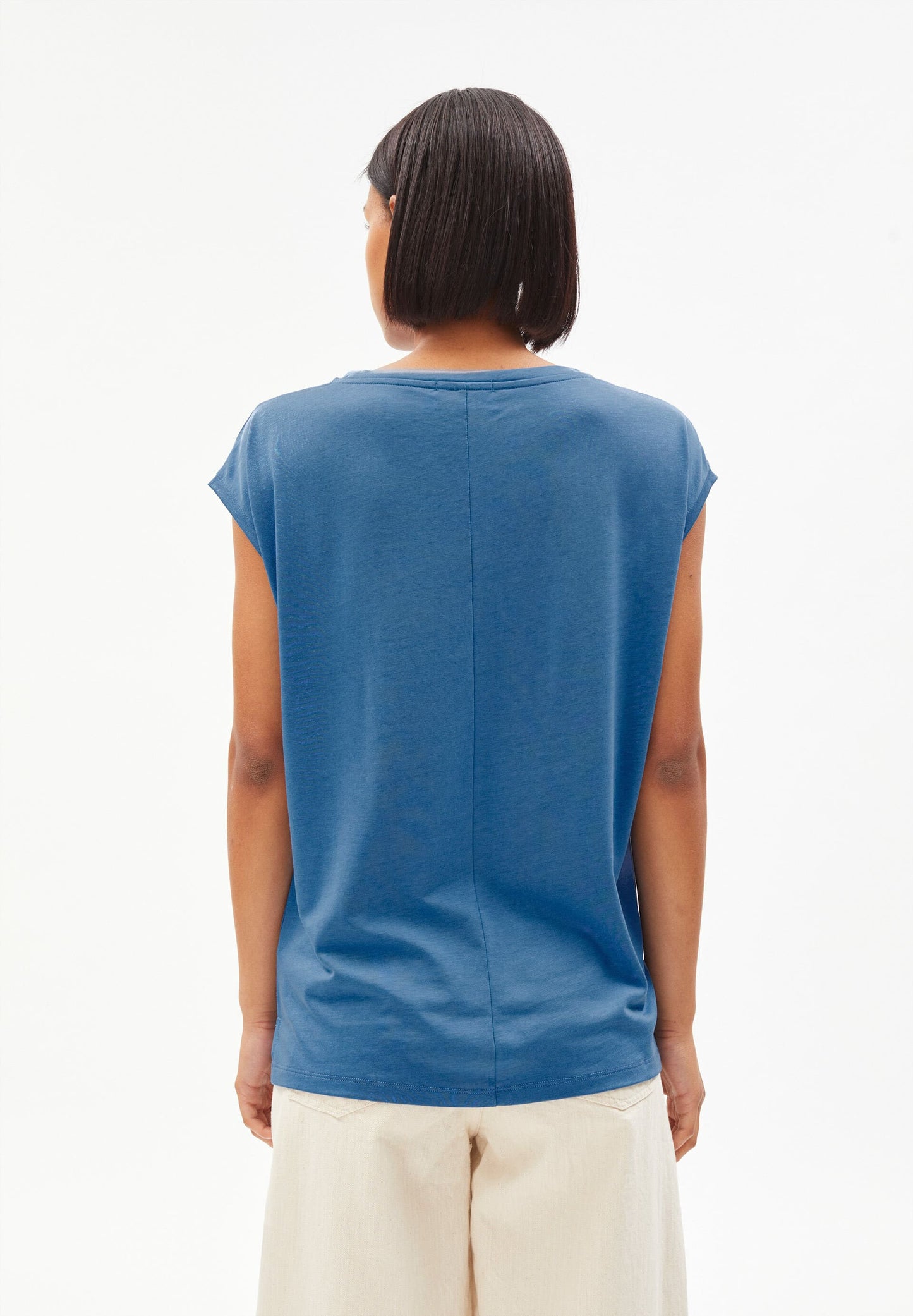 T-shirt bleu en tencel et coton bio - jilaa cloudbusting