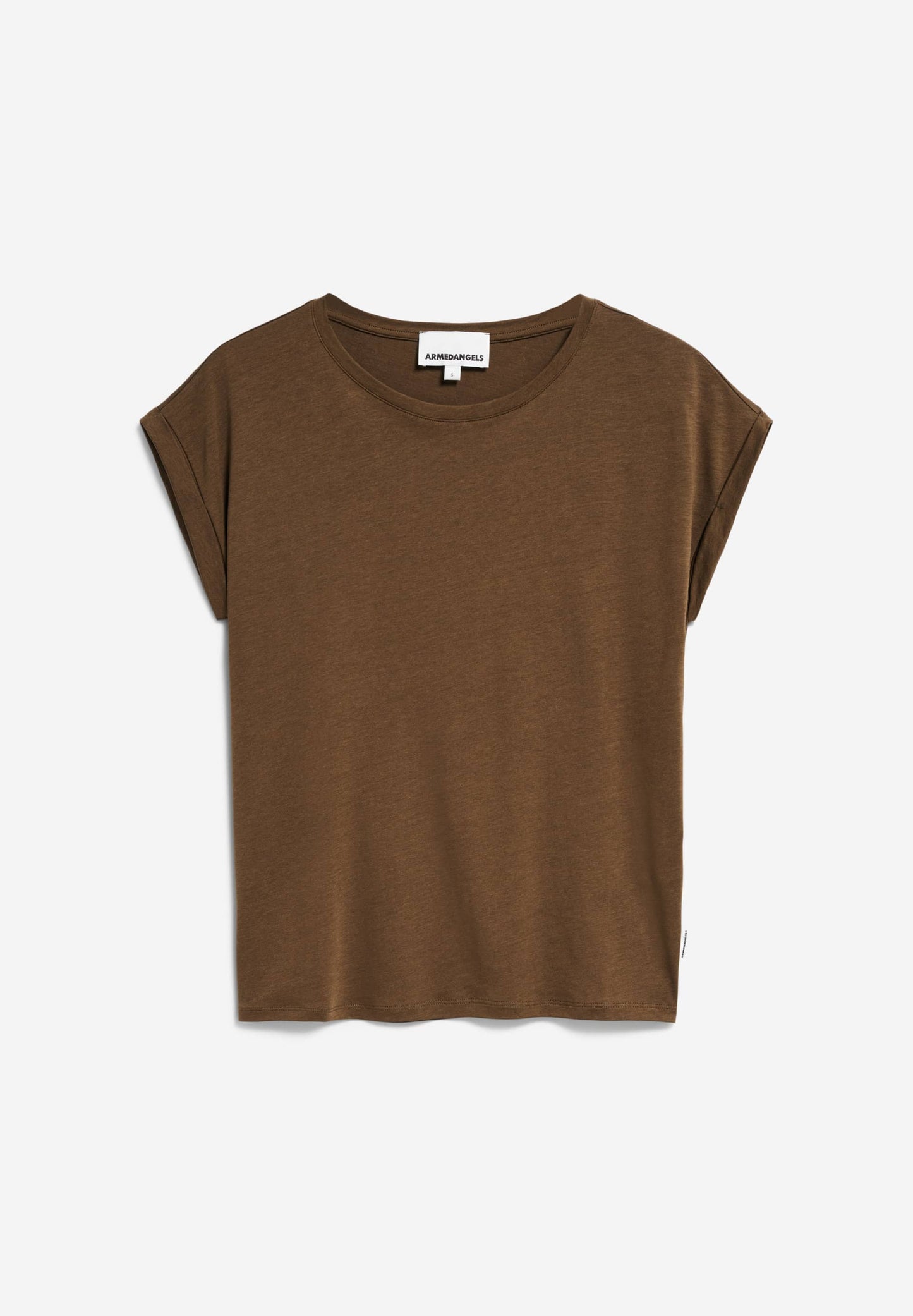 t-shirt en tencel et coton bio | marron "jilaana - dried moss"