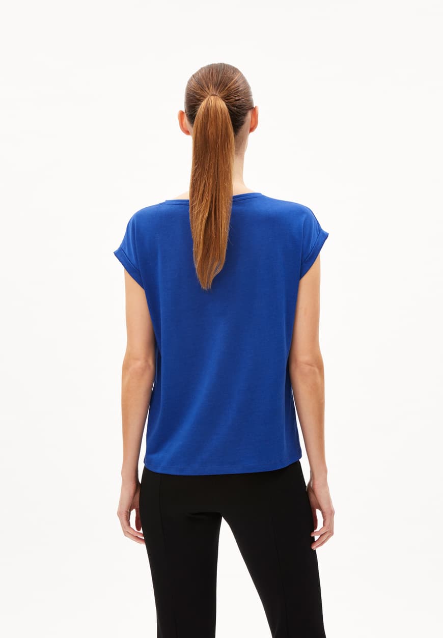 T-shirt en tencel et coton bio | bleu "jilaana dynamo blue"