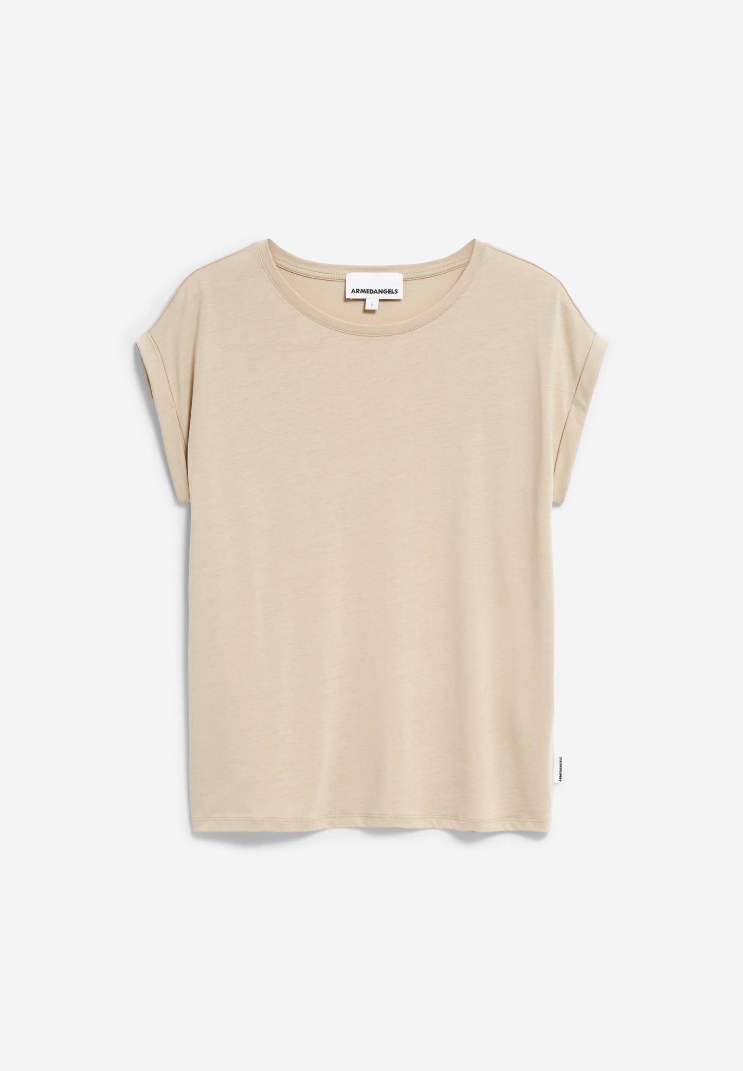 T-shirt en tencel et coton bio | beige "jilaana gravel"