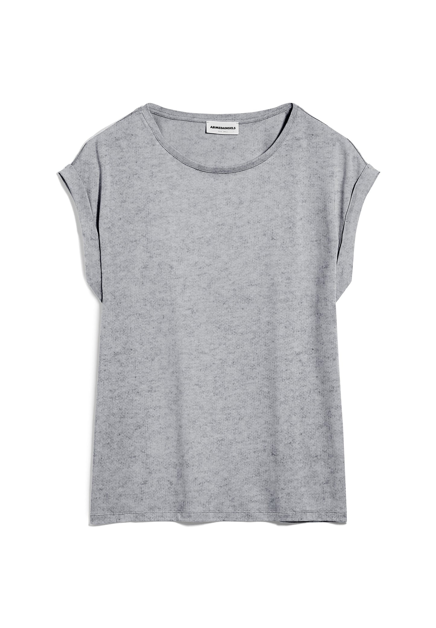 T-shirt en tencel et coton bio | gris "jilaana mid grey melange"