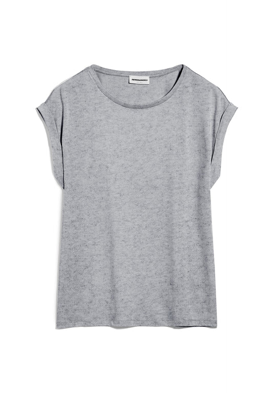 T-shirt en tencel et coton bio | gris "jilaana mid grey melange"
