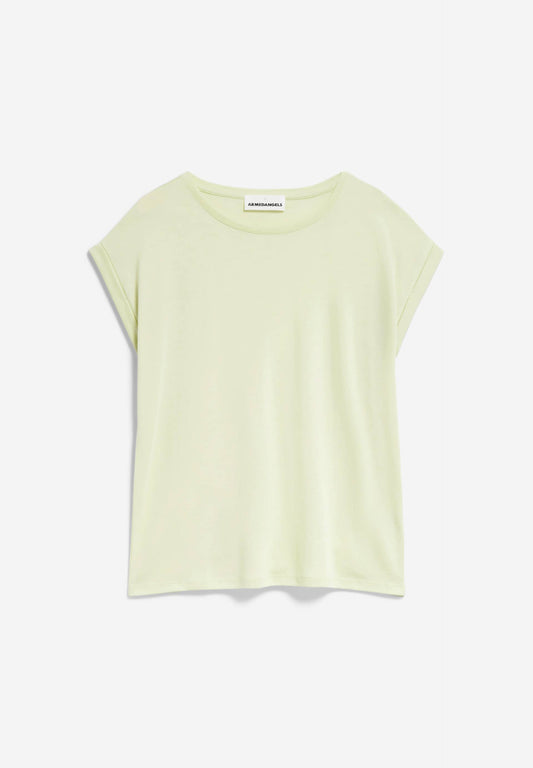 T-shirt en tencel et coton bio | vert "jilaana pastel green"