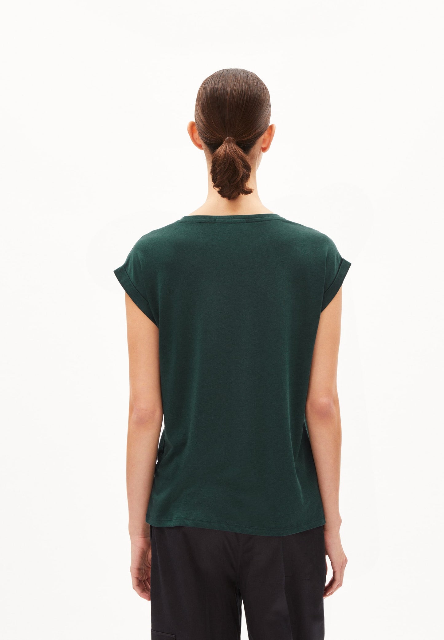 T-shirt en tencel et coton bio | vert "jilaana teal stone"