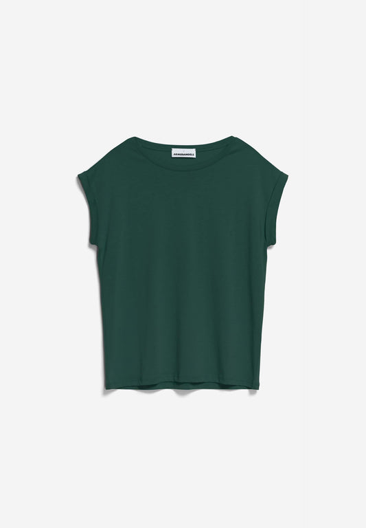 T-shirt en tencel et coton bio | vert "jilaana teal stone"