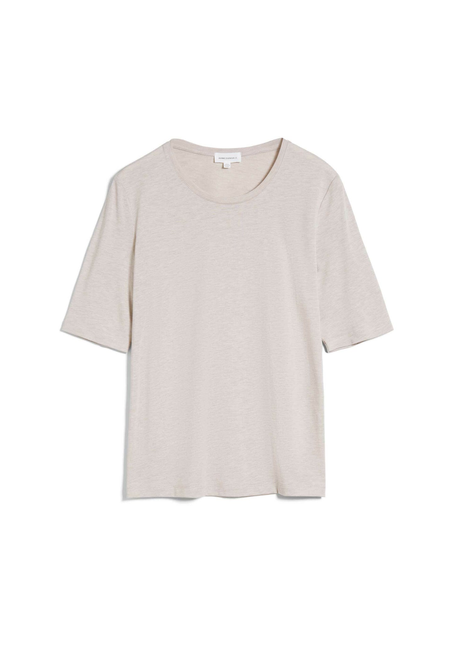 T-shirt ample beige en tencel et coton bio - Jilaraa light desert melange