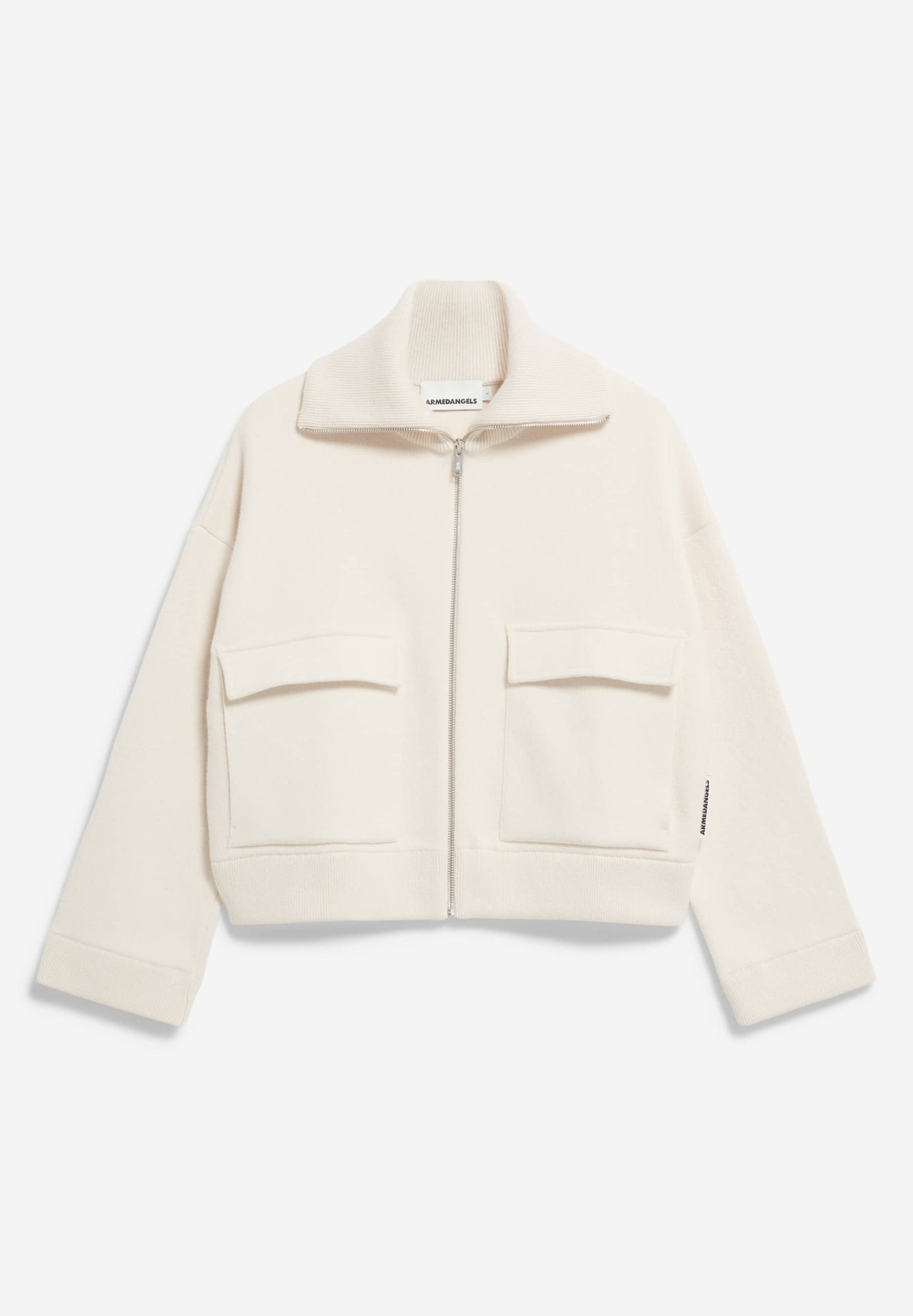 Veste en coton et laine bio | beige "joaniaas - oatmilk"