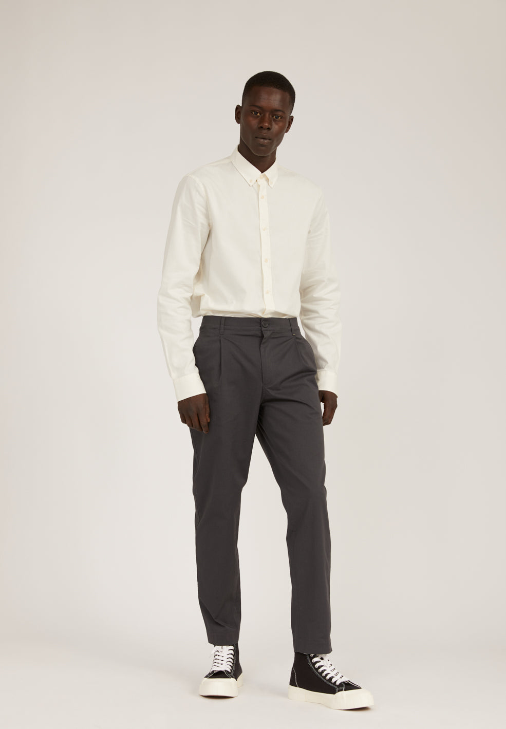 Pantalon à pinces noir en lenzing - Jontaa
