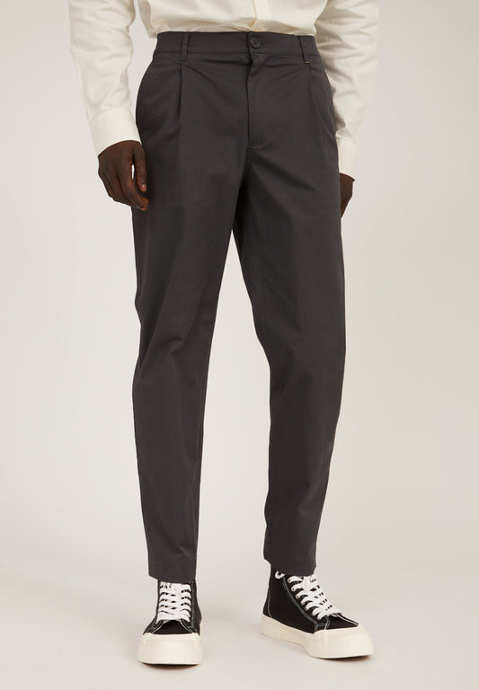 Pantalon à pinces noir en lenzing - Jontaa