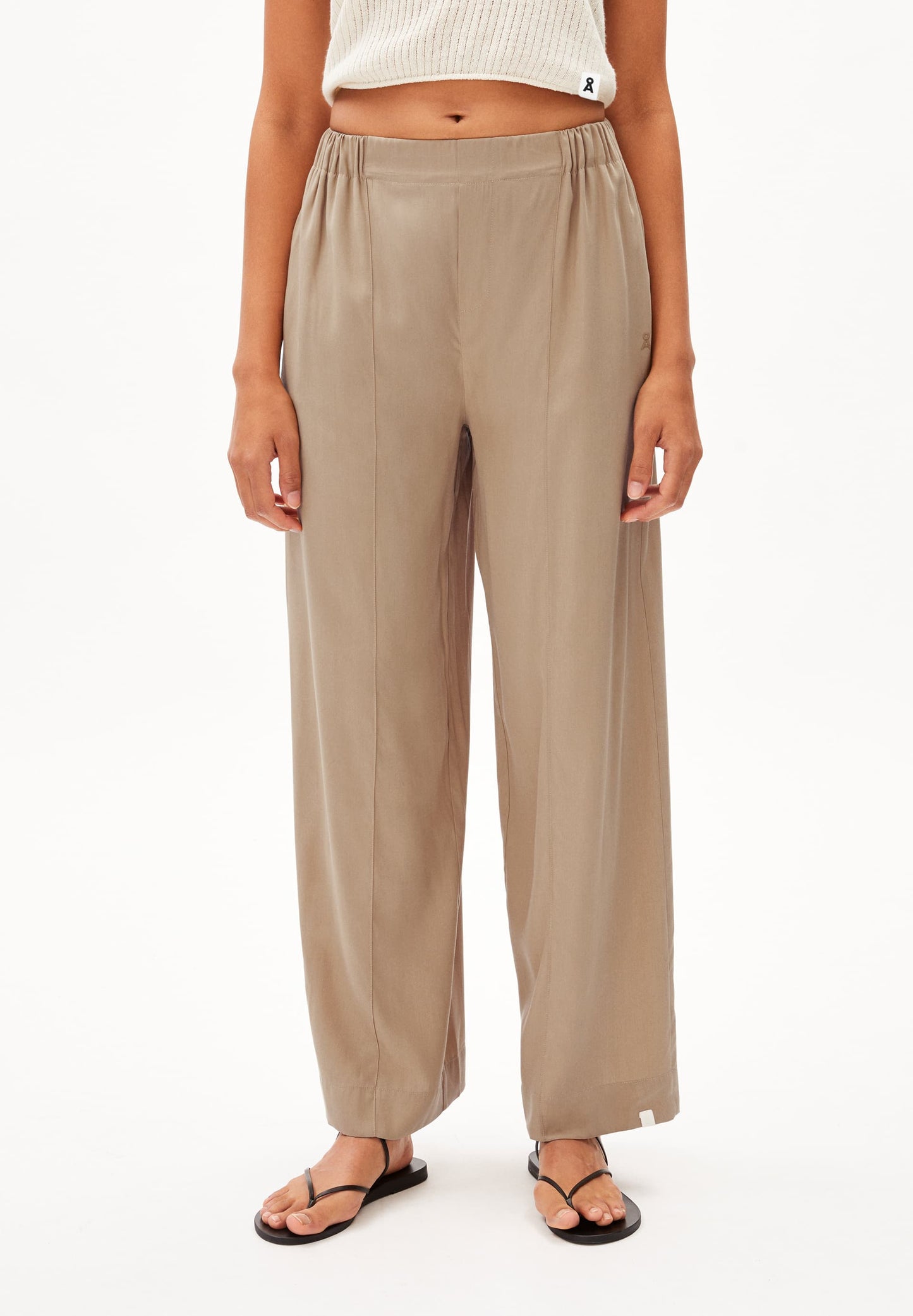 Pantalon ample en tencel et ecovero | Marron "jonvaalie cinnamon dust"