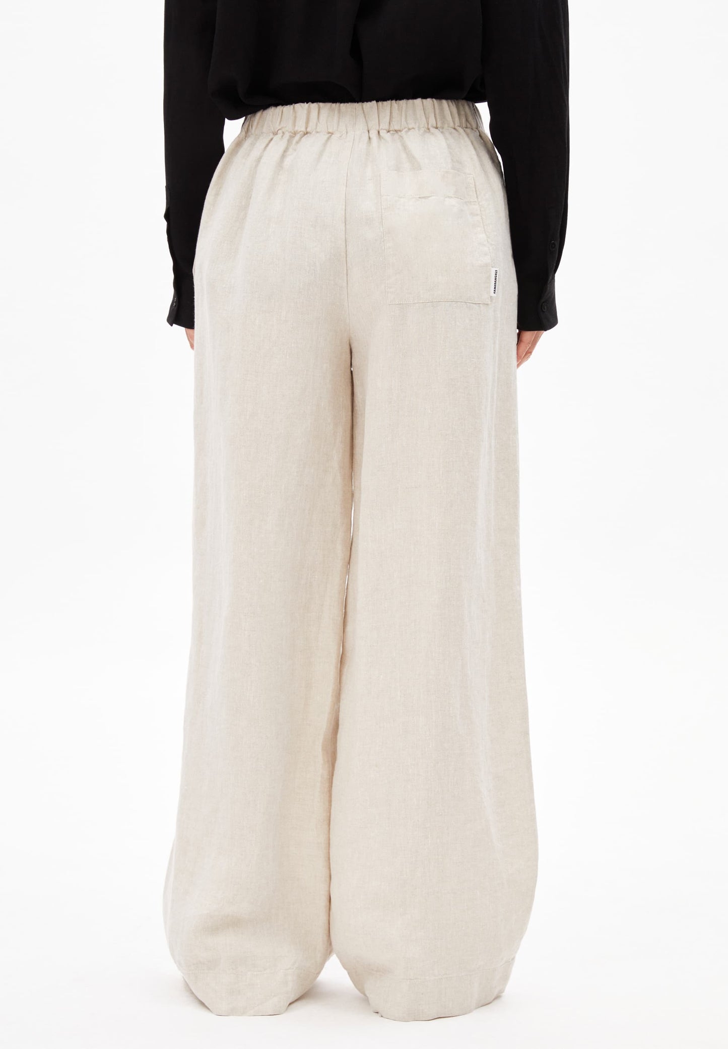 Pantalon ample en lin | beige "Jonvaalie pure lino - undyed"