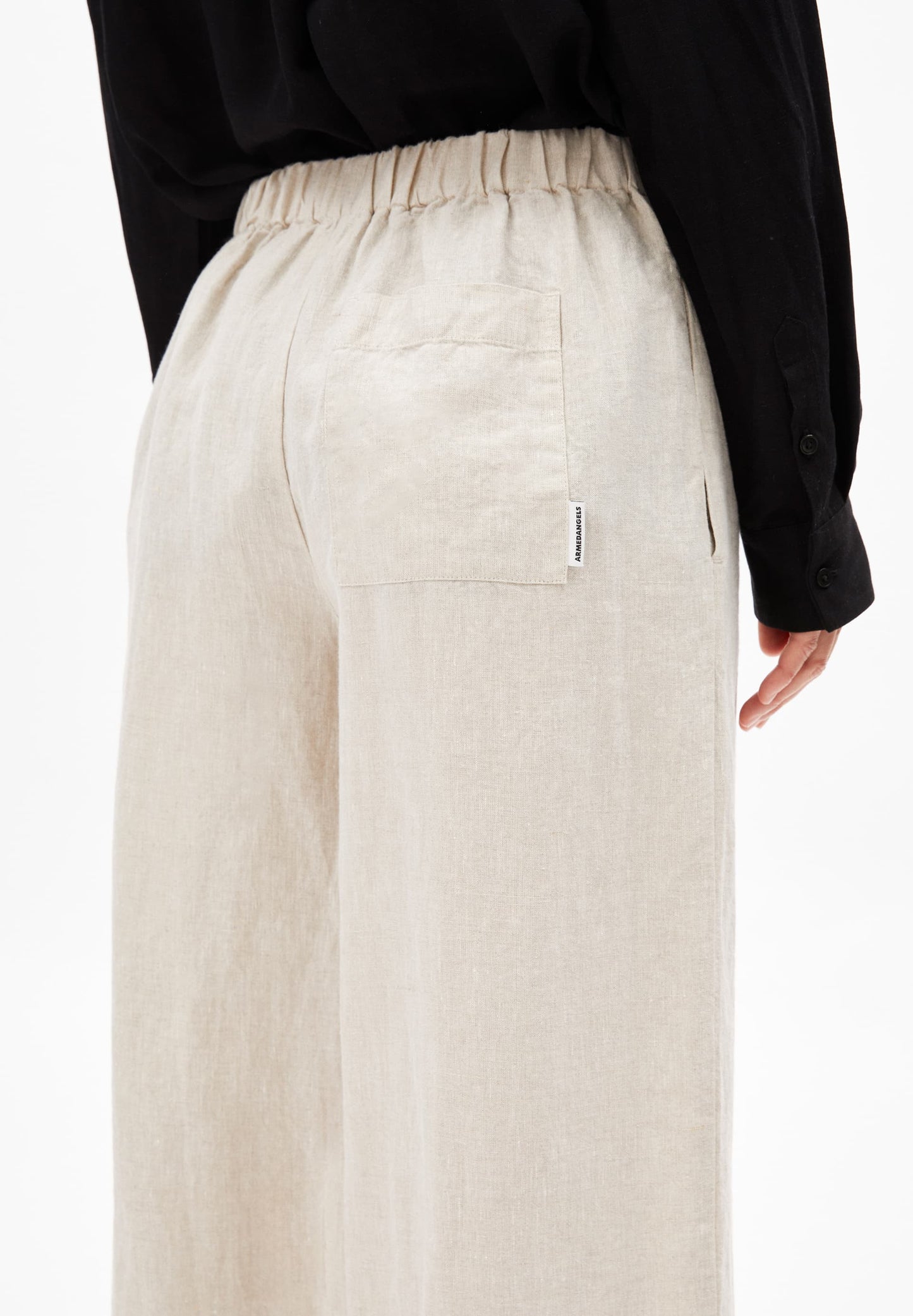 Pantalon ample en lin | beige "Jonvaalie pure lino - undyed"