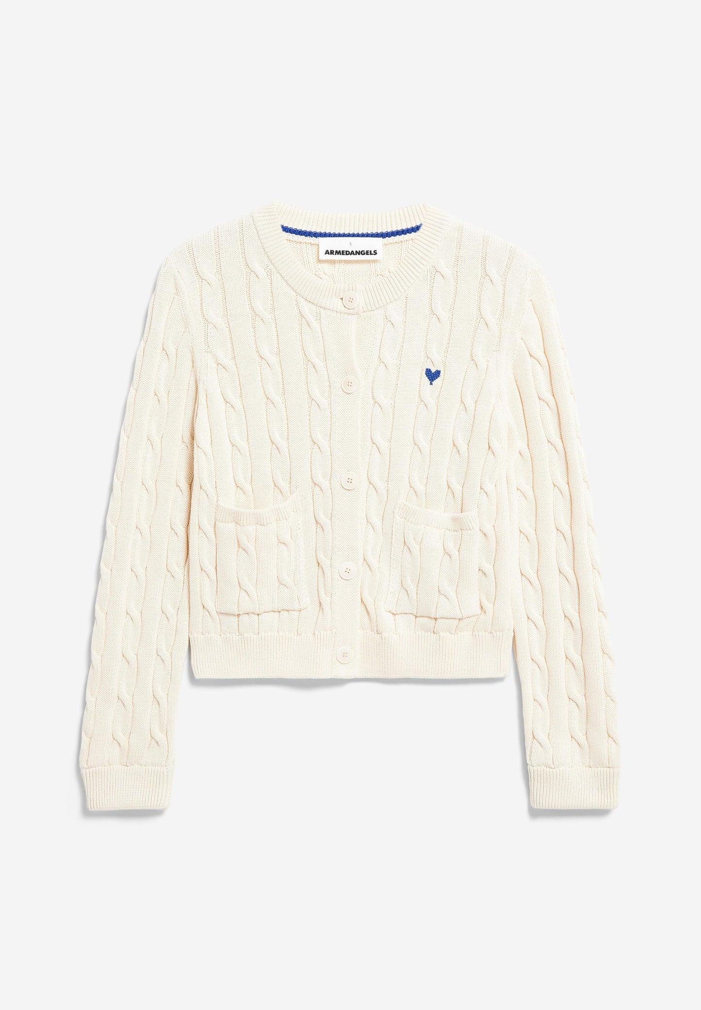 Cardigan à torsades en coton bio | écru "juliaanas oatmilk"
