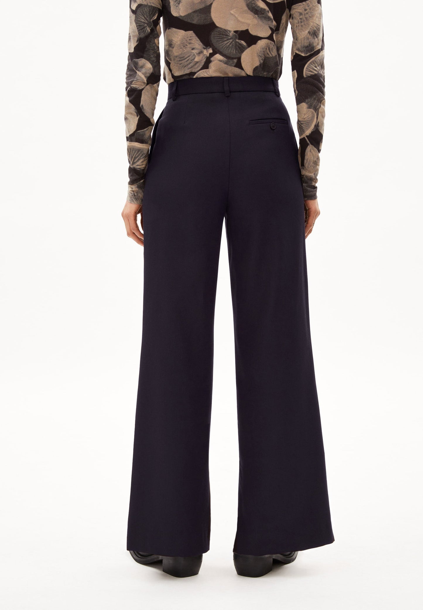 Pantalon de tailleur en coton bio | Marron foncé "jumaa cool ash"
