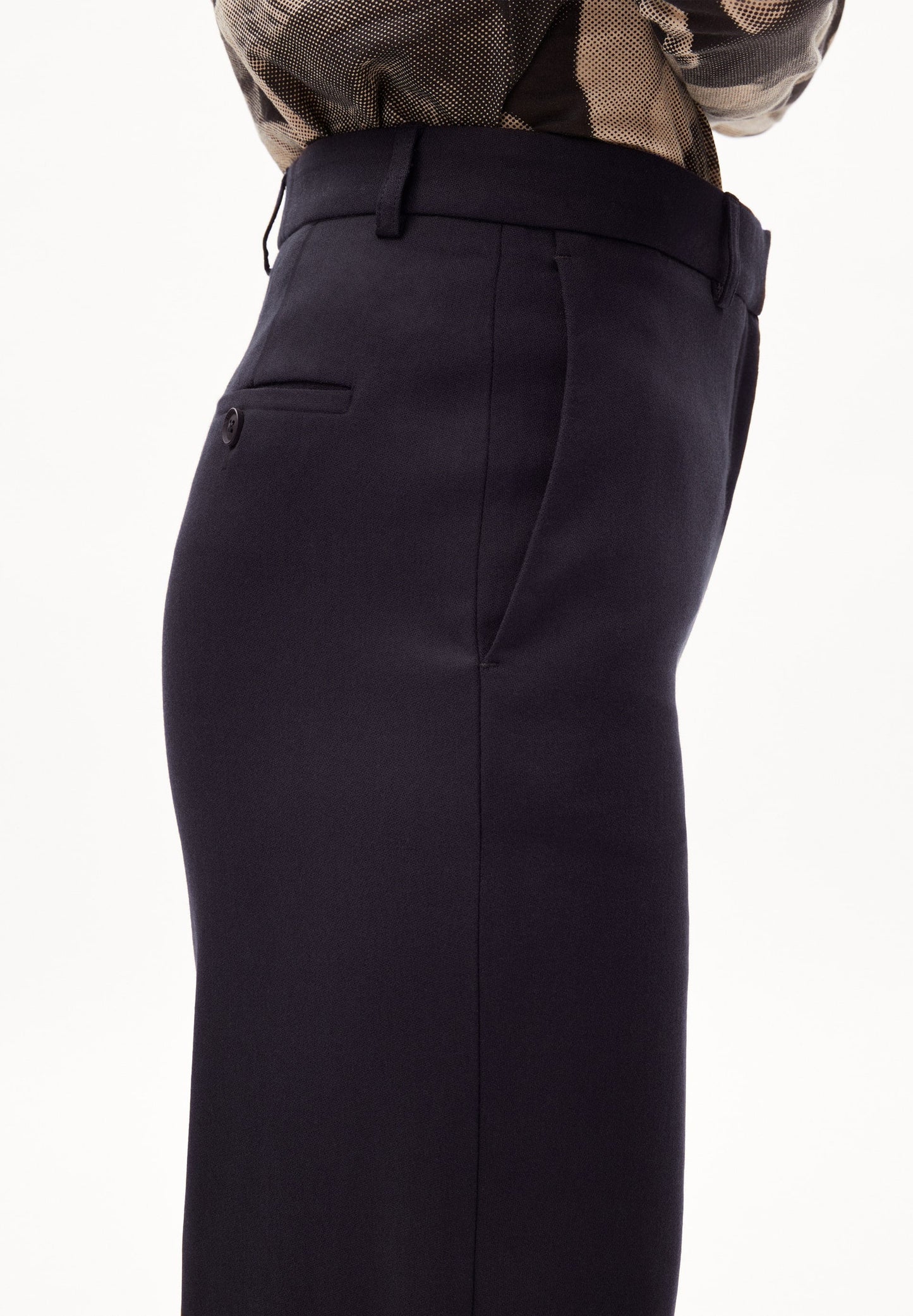 Pantalon de tailleur en coton bio | Marron foncé "jumaa cool ash"