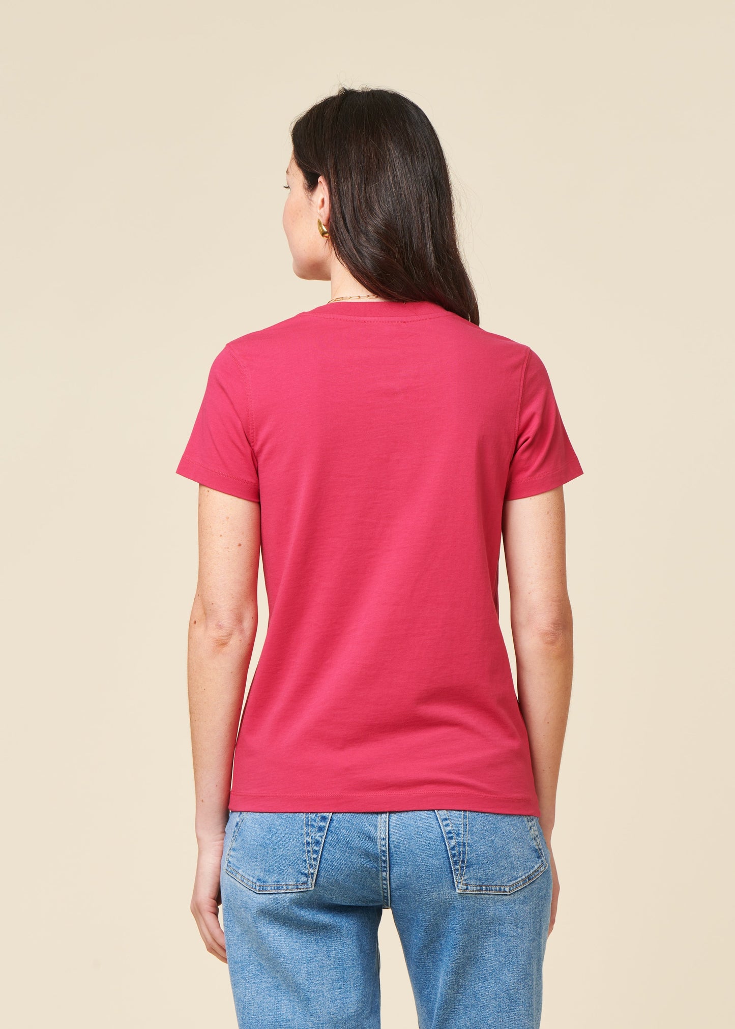 T-shirt en coton bio | fuschia