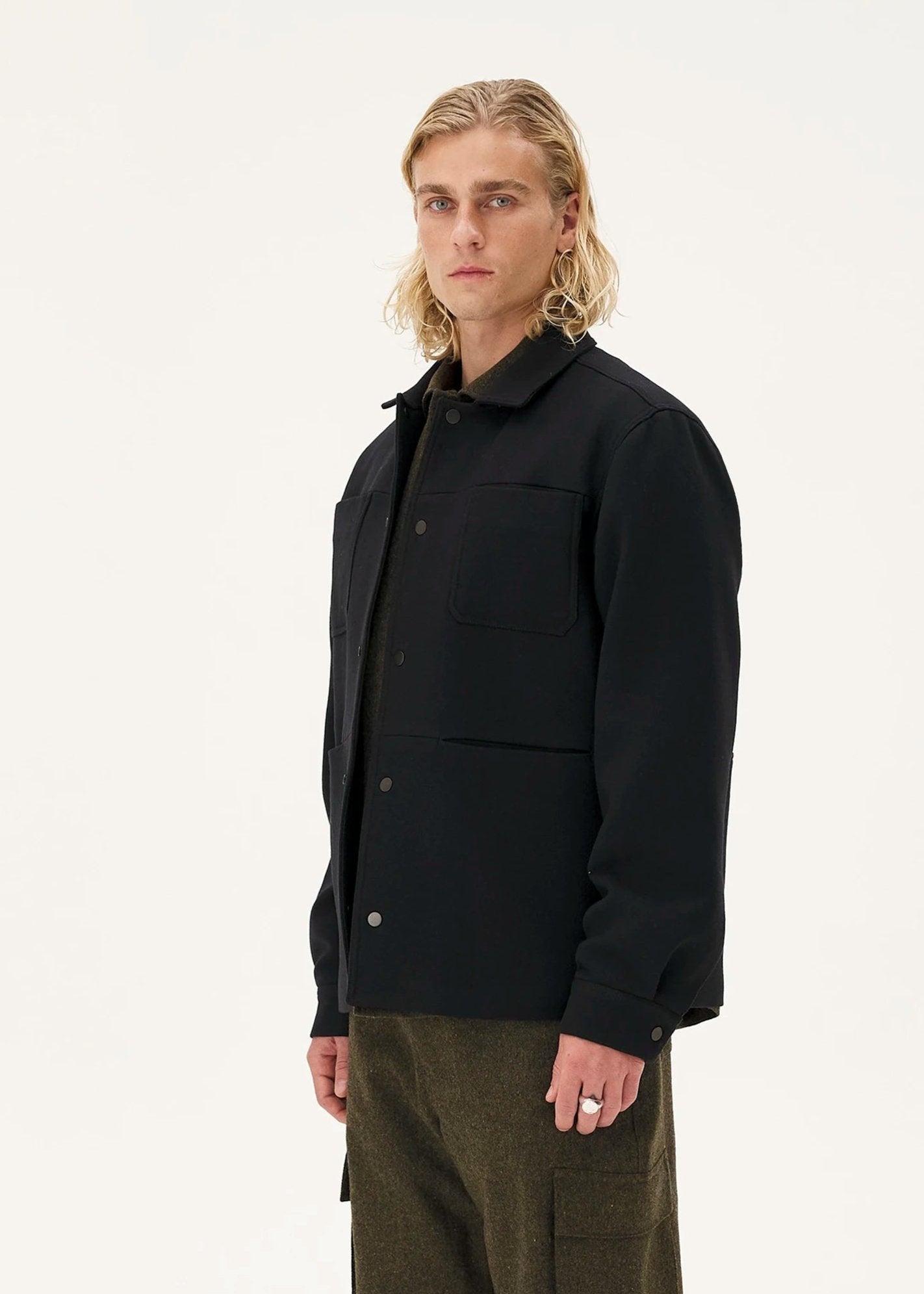Veste en laine upcyclée | noir "vancouver"