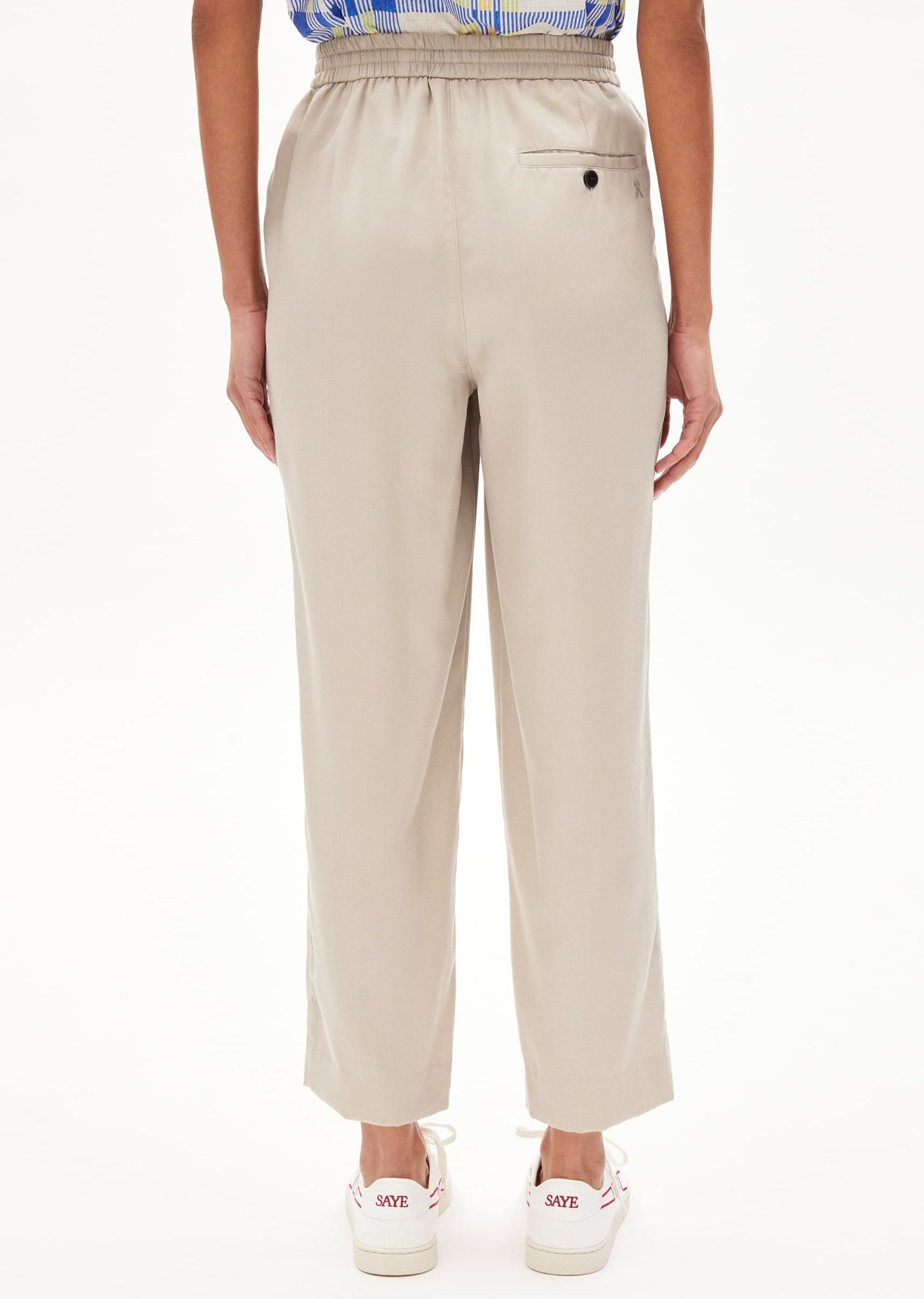 Pantalon droit en tencel refibra | beige "kaadia tapered sand stone"