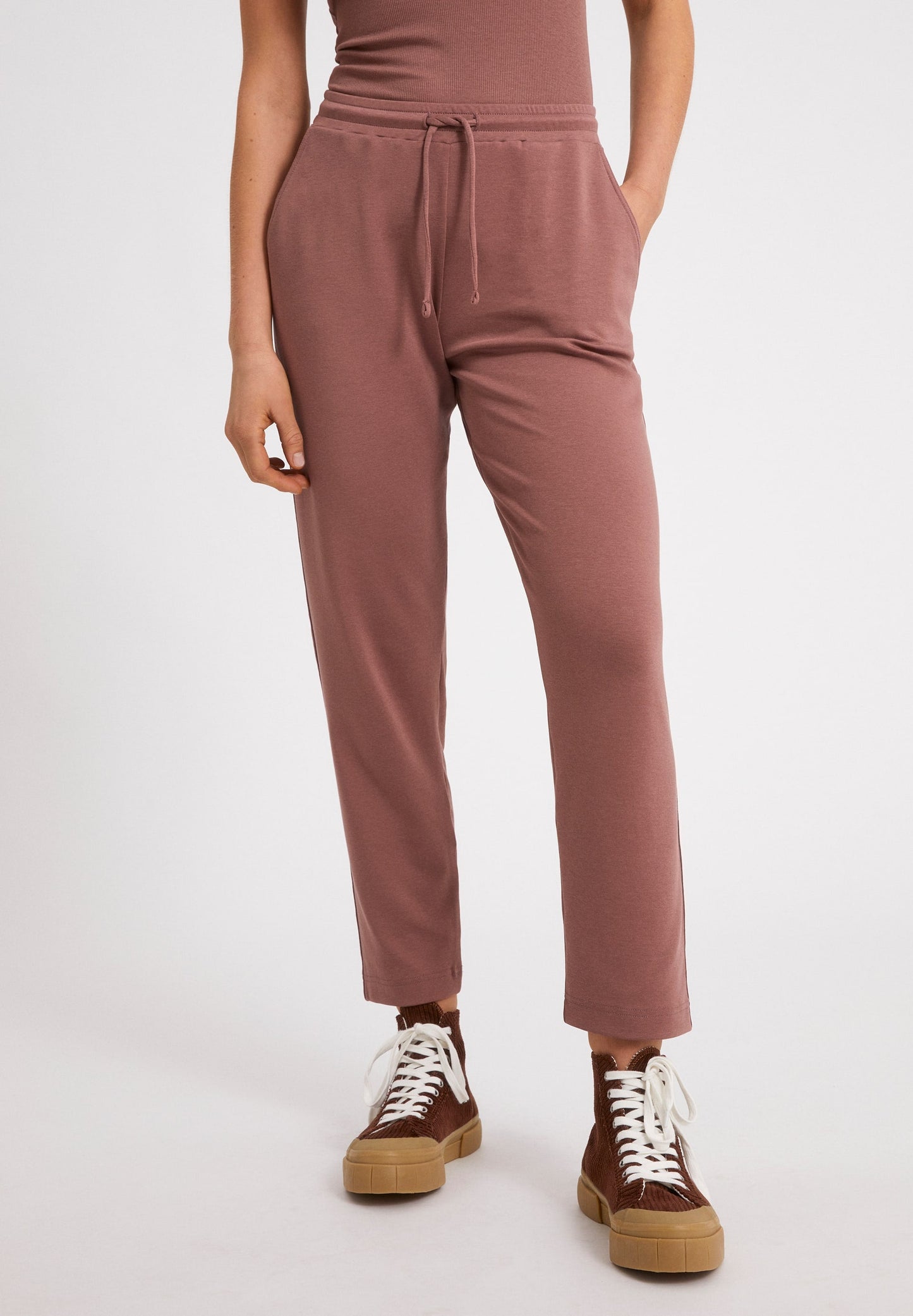 Pantalon de jogging vieux rose en tencel et coton bio - KAAIA dusty rose