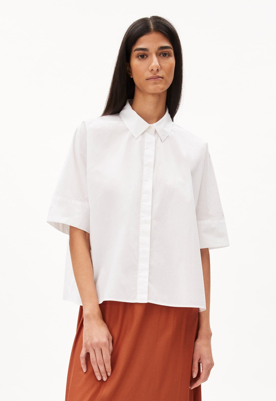 Blouse ample en coton bio - kaaley white