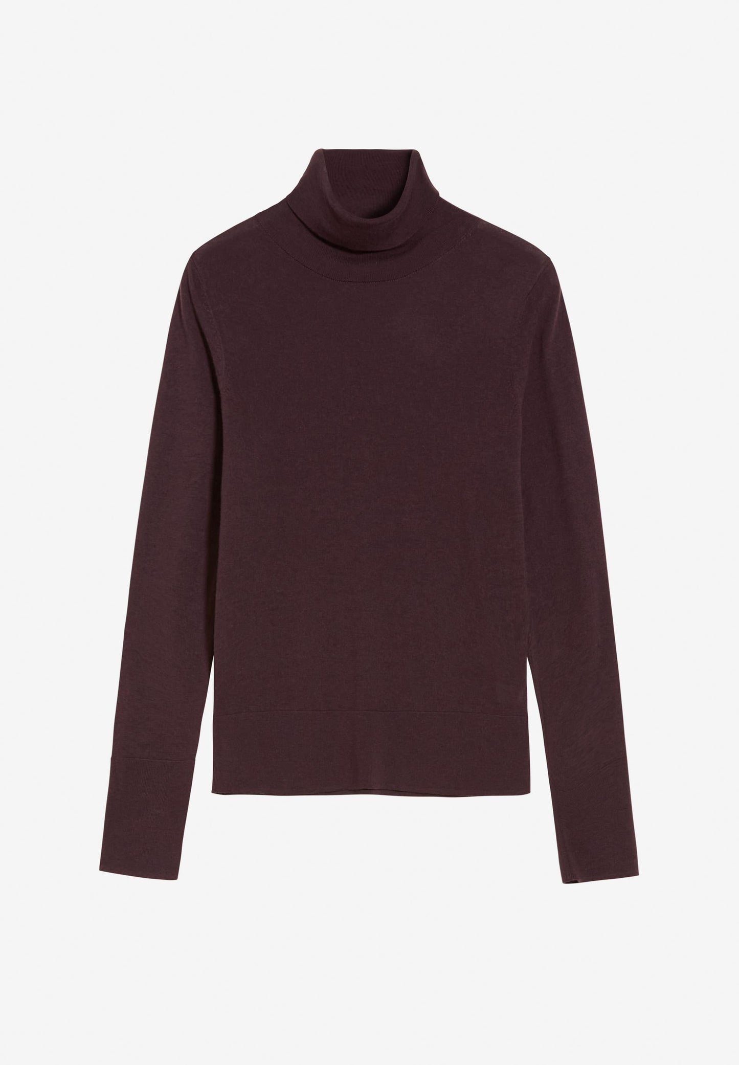 Pull violet foncé col roulé en tencel et coton bio - kaathe fudge