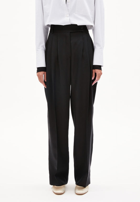 Pantalon ample à pinces en tencel | noir "kaayah black"