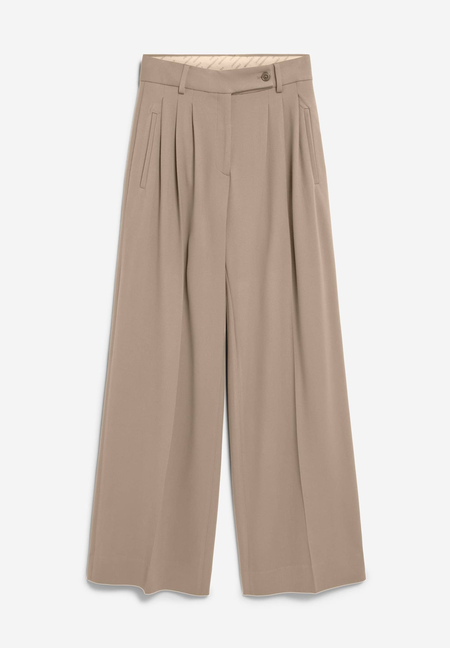 Pantalon à pinces ample en ecovero | beige "kaayua - shiitake"