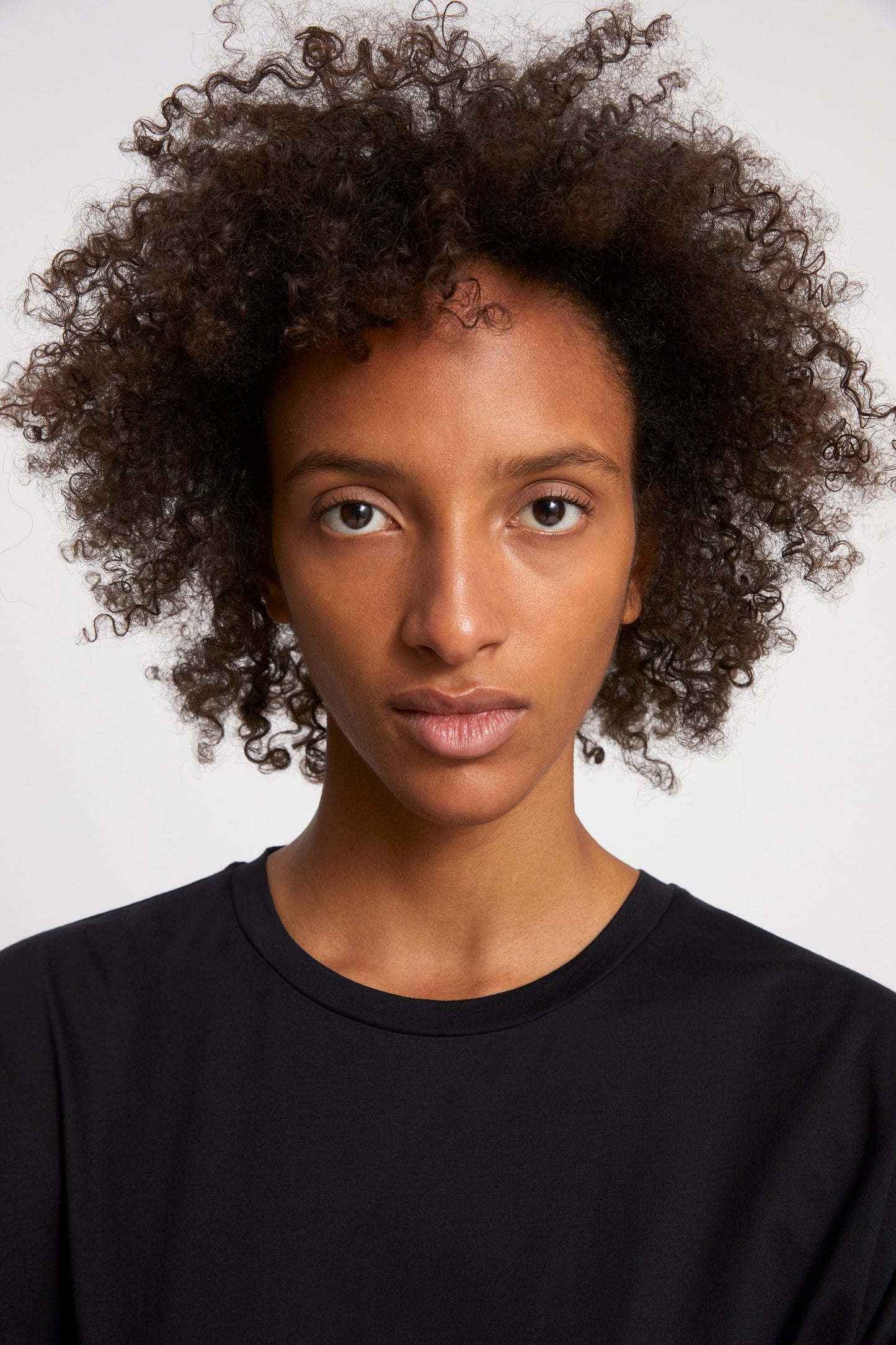 T-shirt ample noir en coton bio - kajaa mercerized black