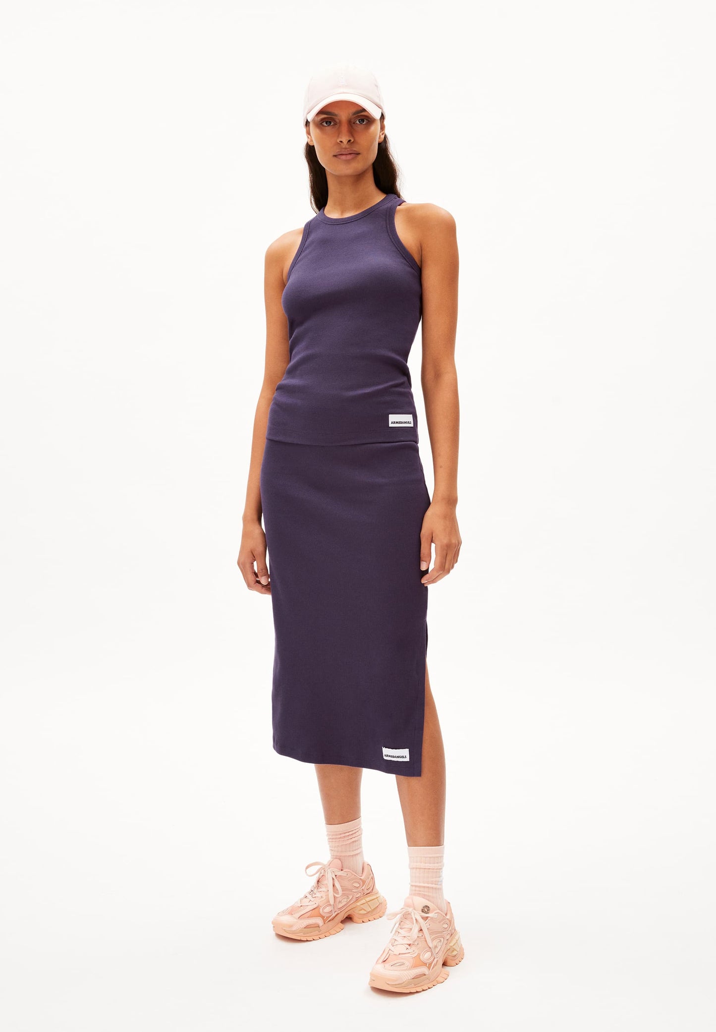 Débardeur en coton bio | violet "kanitaa blue ash"