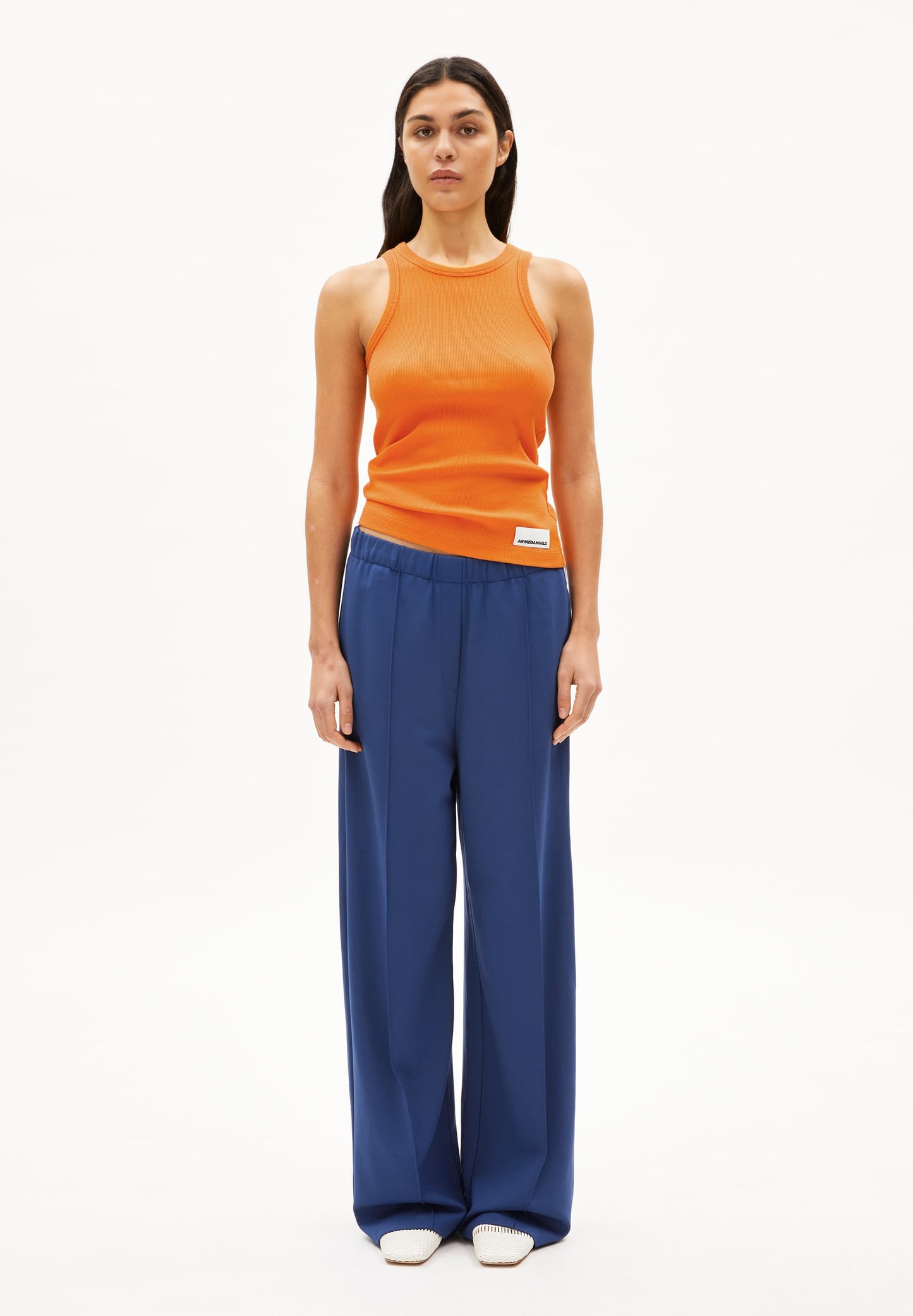 T-shirt en coton biologique | orange "Kanitaa - light tangerine"