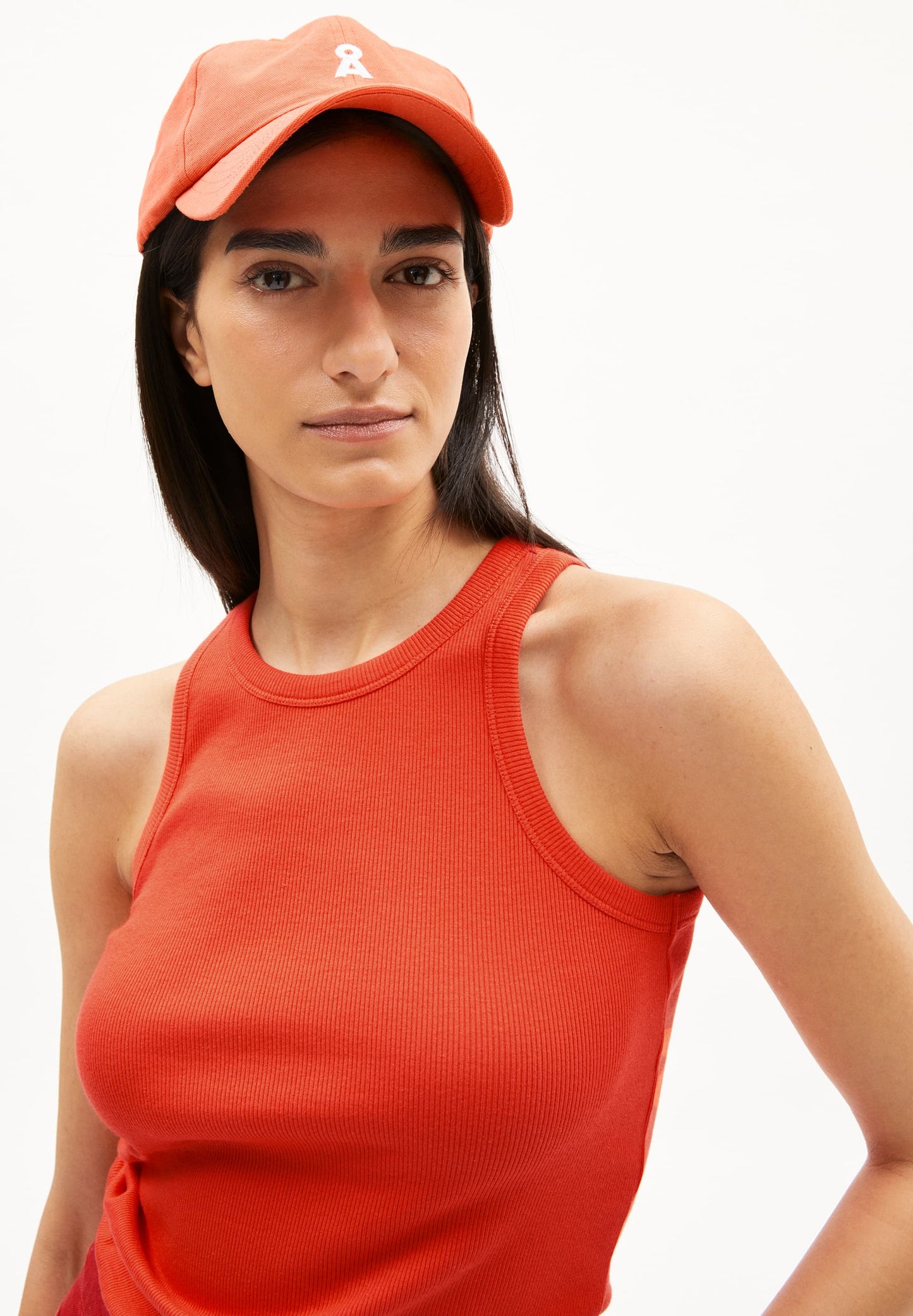 Débardeur en coton bio | Rouge "kanitaa poppy red"
