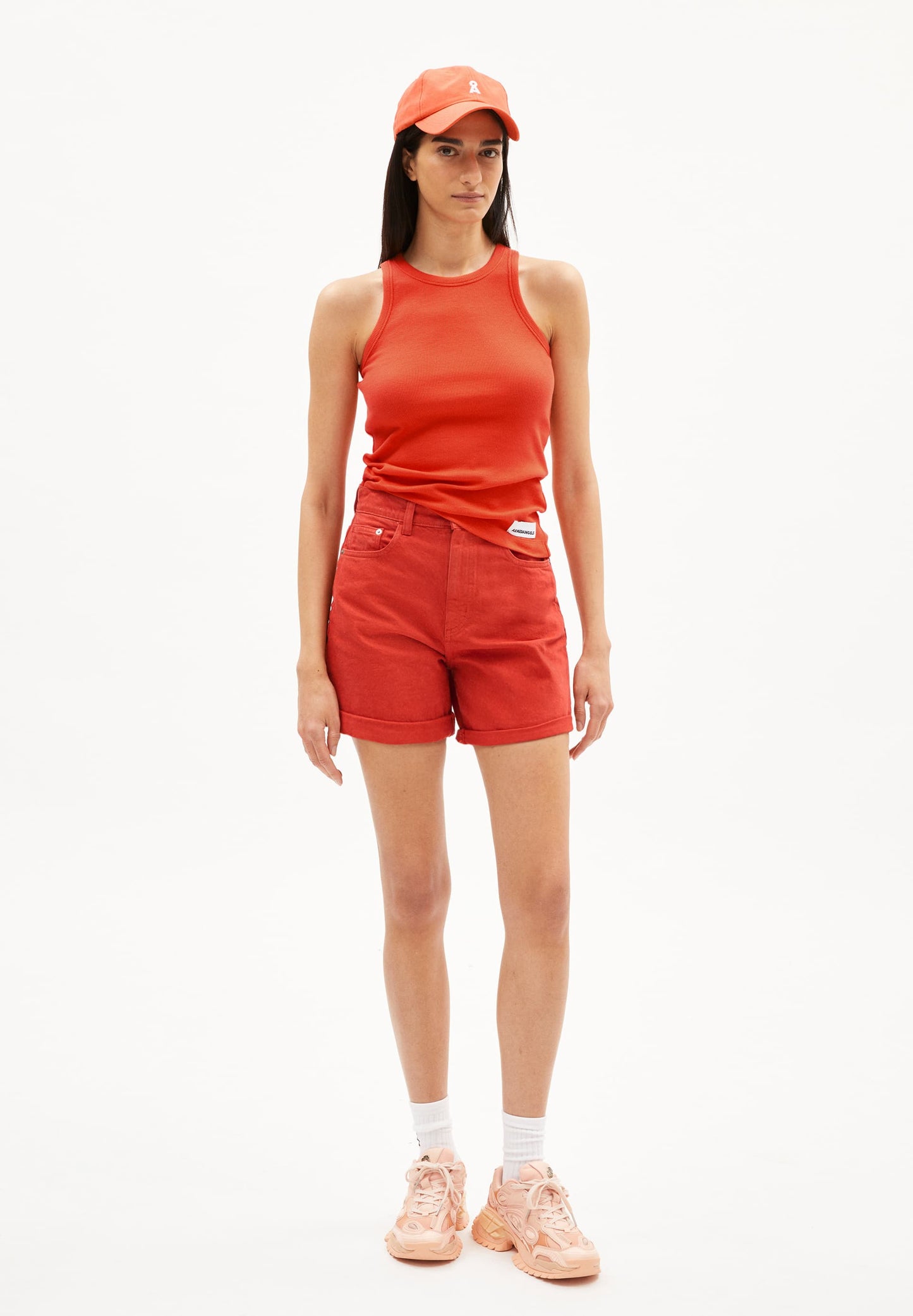 Débardeur en coton bio | Rouge "kanitaa poppy red"