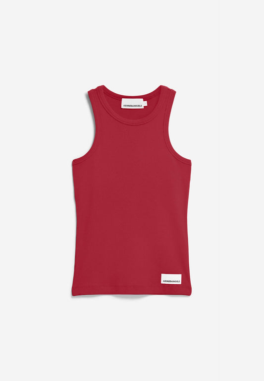 Top en coton biologique | rouge "Kanitaa - red ash"