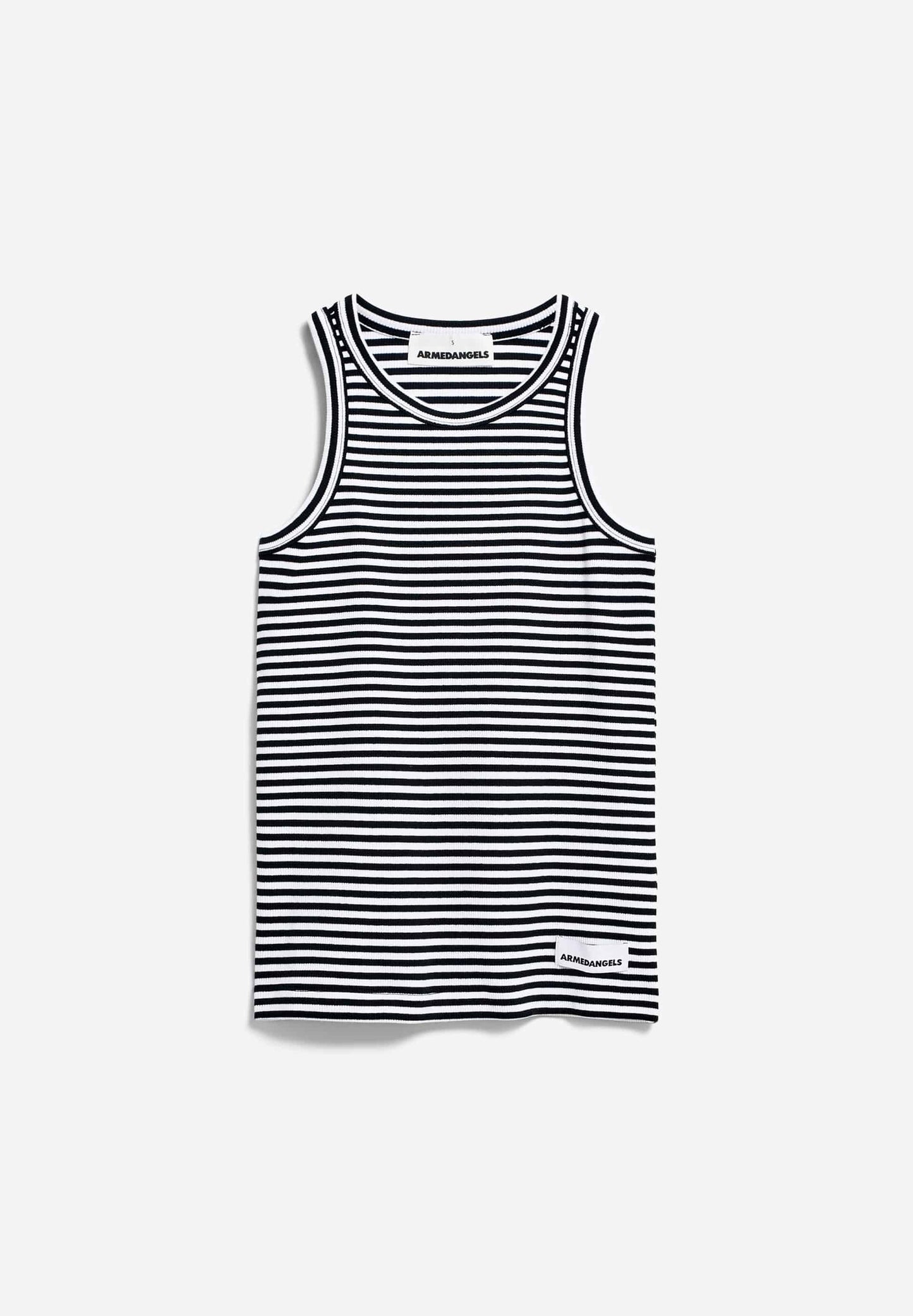 Débardeur en coton bio | rayé noir et blanc "kanitaa stripes black-white"