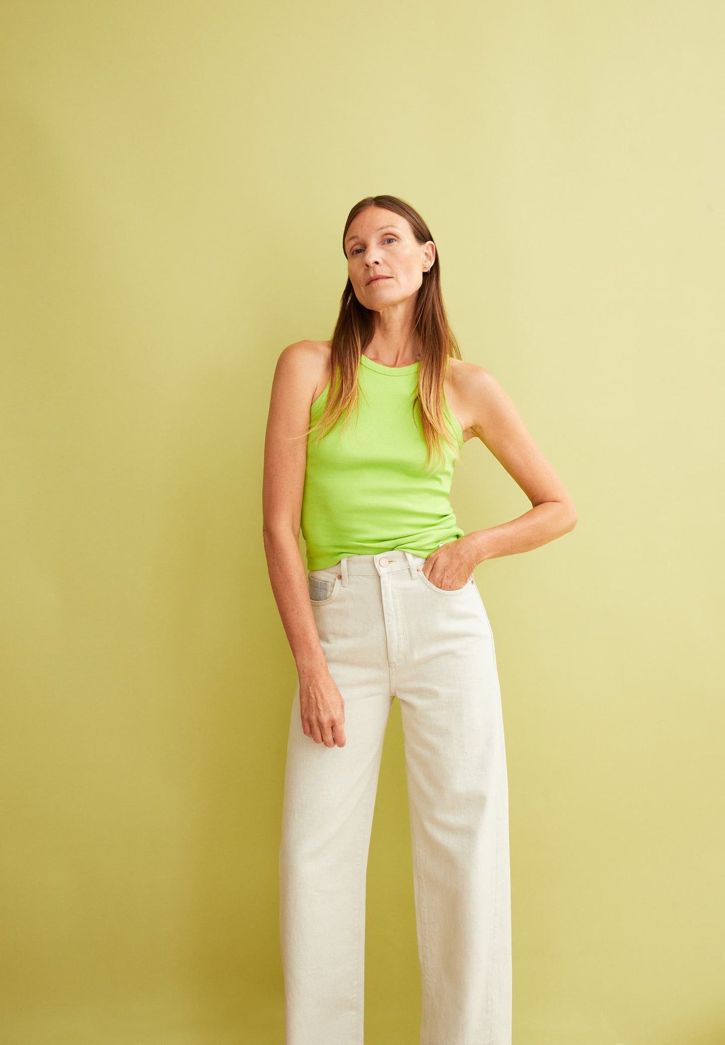 Débardeur en coton bio | vert "kanitaa super lime"