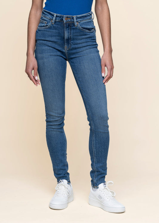Jean skinny taille haute en coton bio | bleu "hightop tilde blue reality"