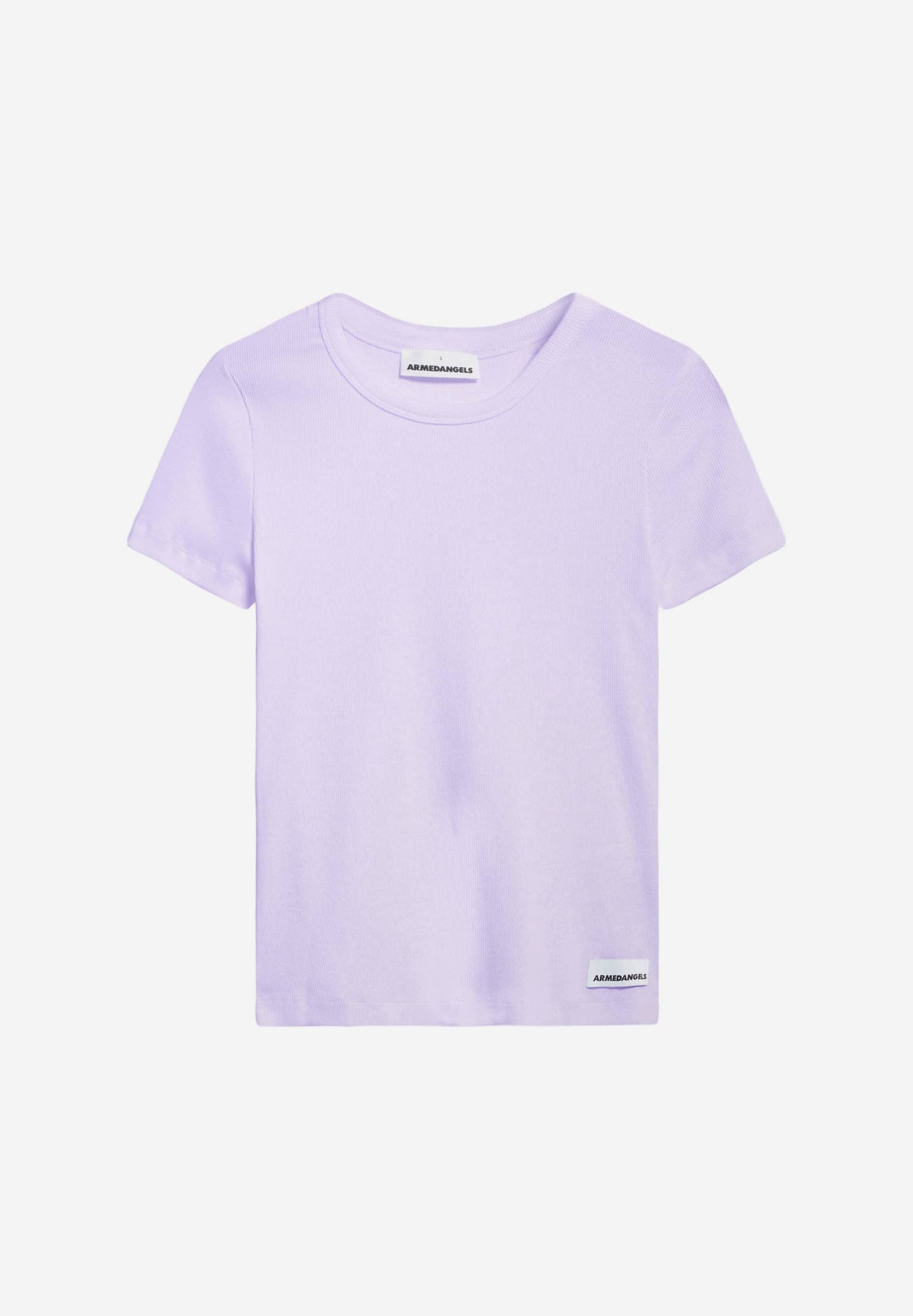 T-shirt côtelé en coton bio | violet "kardaa lavender light"
