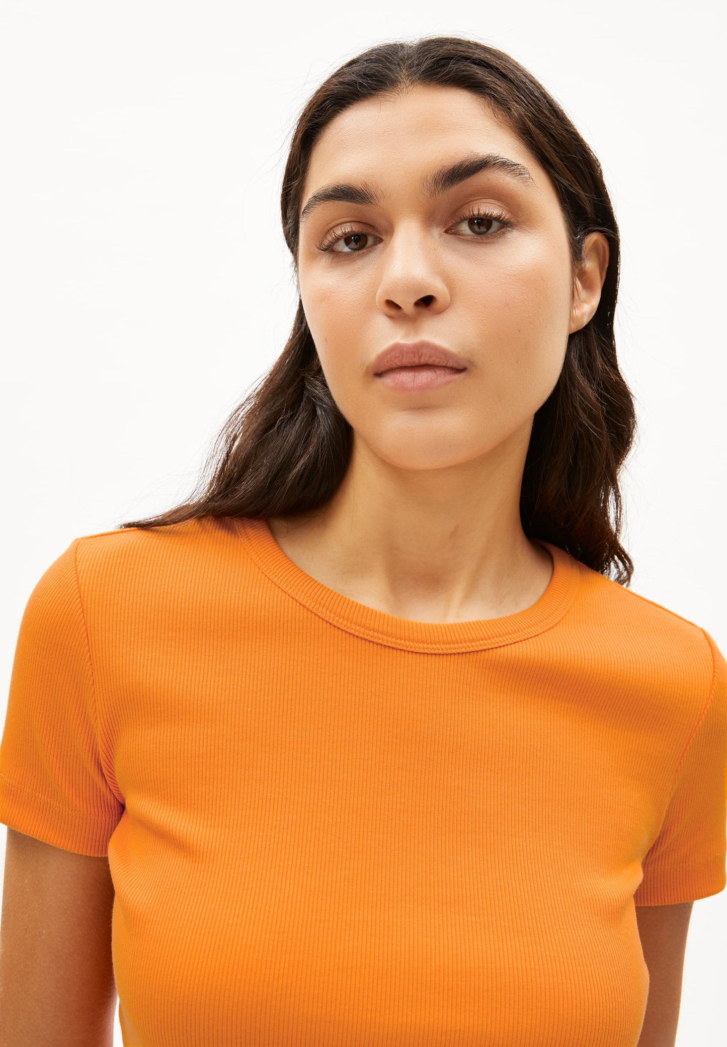 T-shirt en coton bio | orange "kardaa - light tangerine"