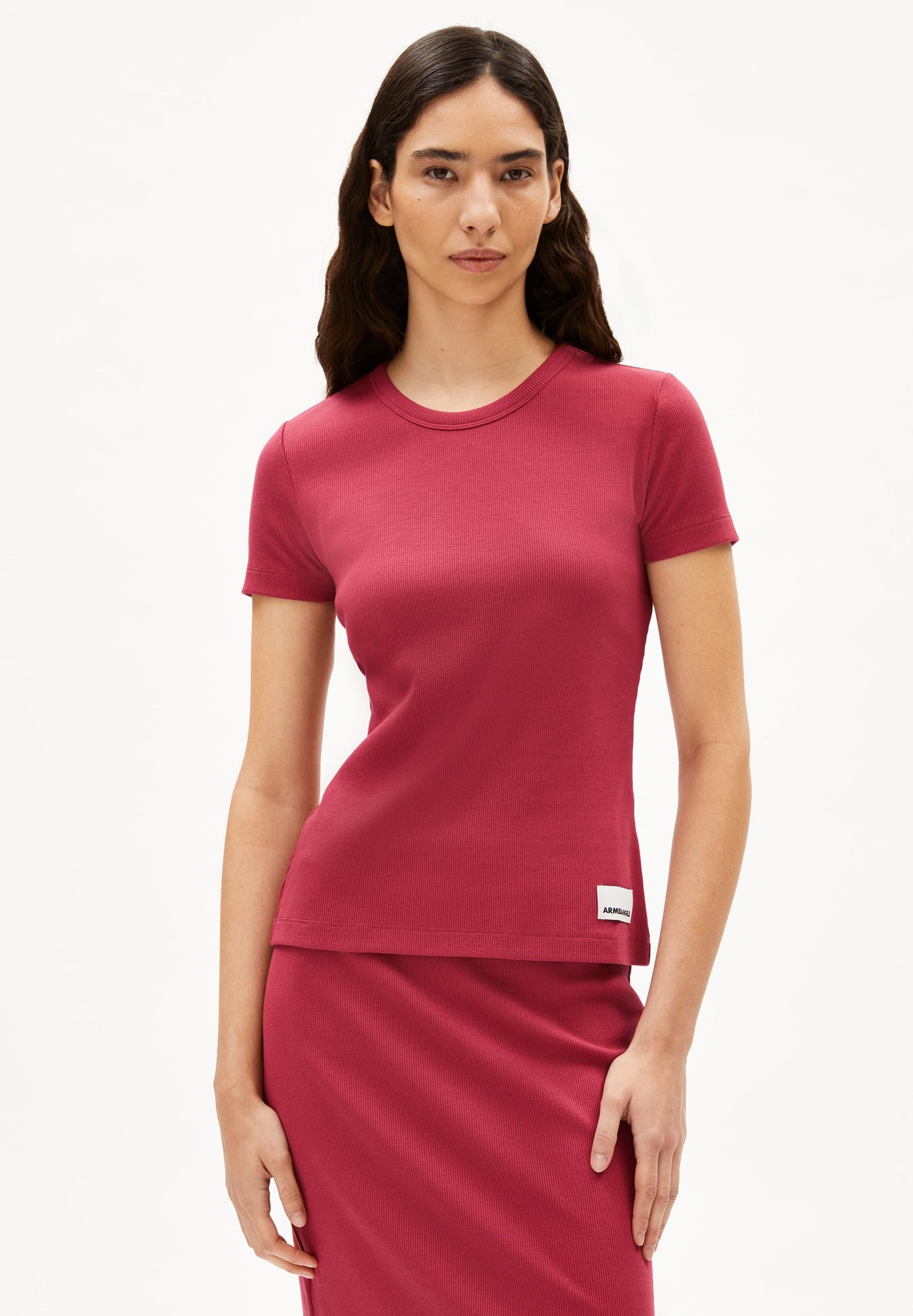 T-shirt en coton biologique | rouge "Kardaa - red ash"
