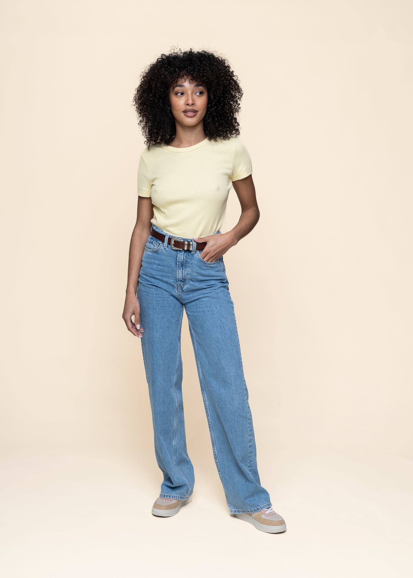 T-shirt en coton biologique | jaune "kardaa - early yellow"