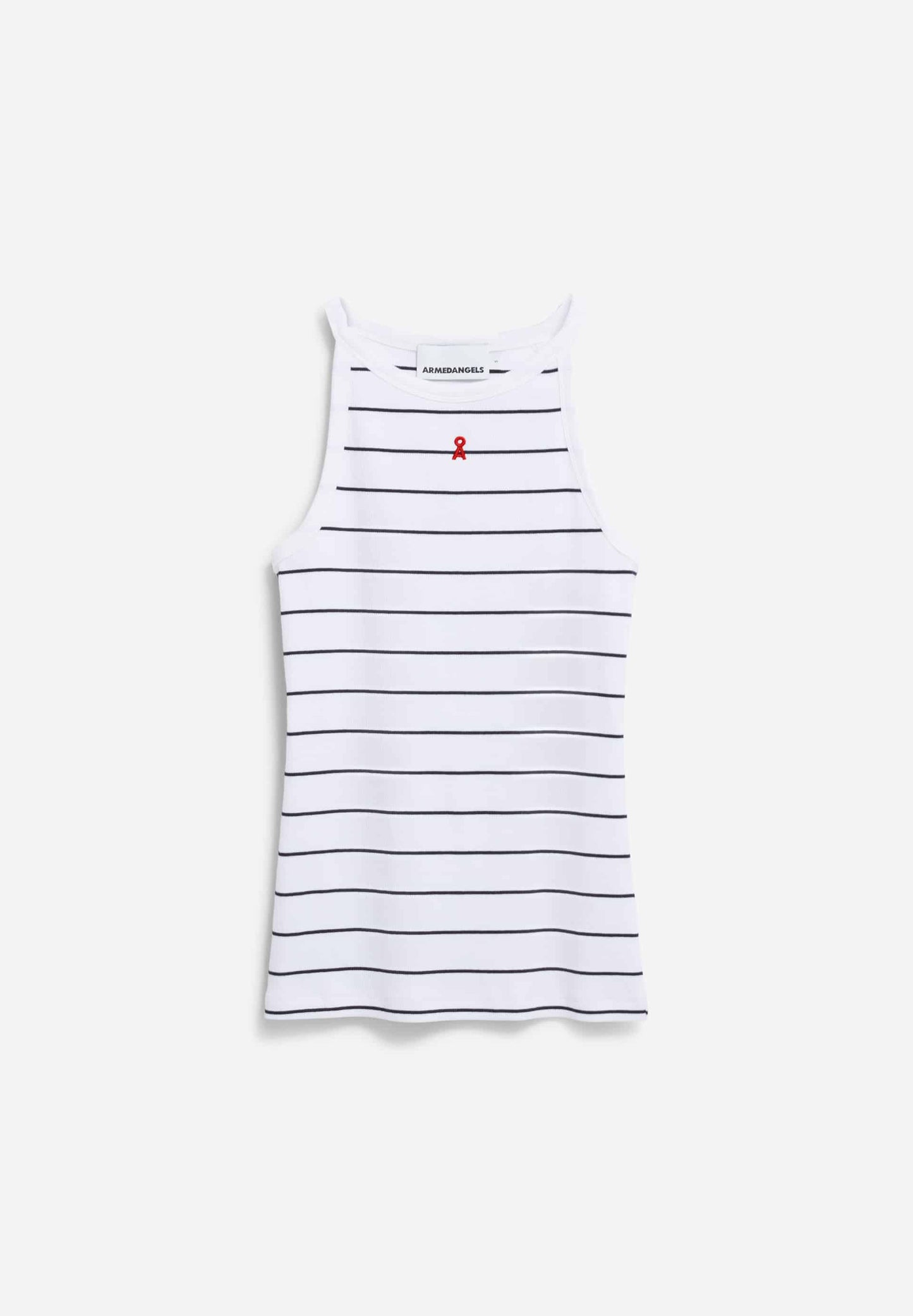 Top en coton biologique | blanc "kataalin fine stripes - white-black"