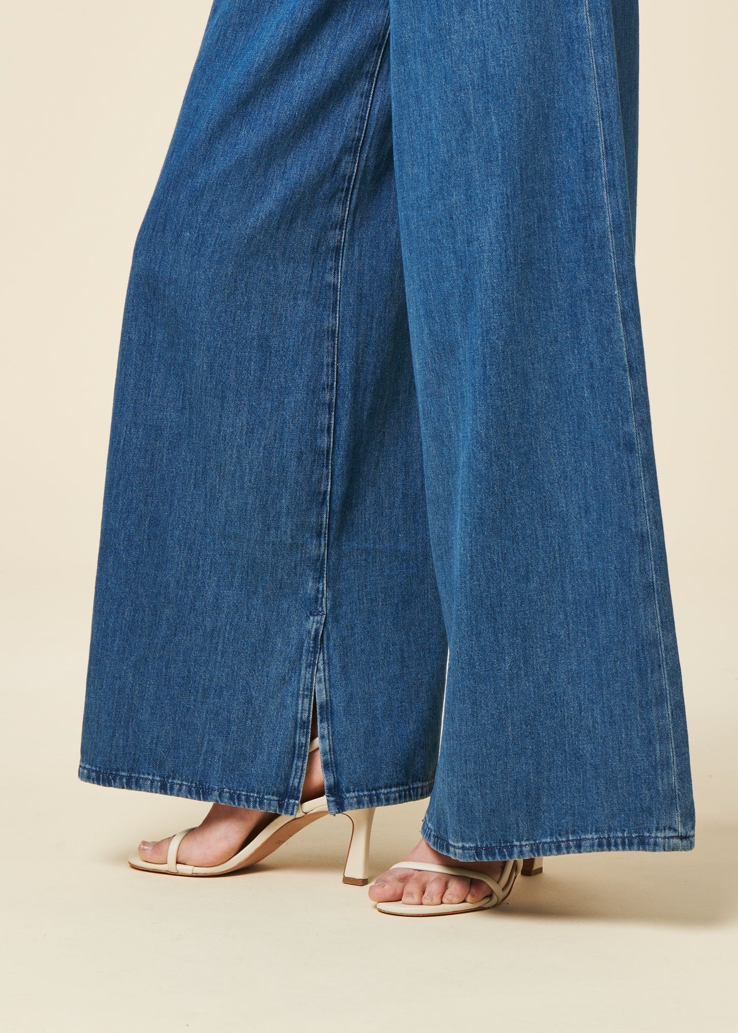 Pantalon ample en coton bio | bleu "kelaani - airflow"