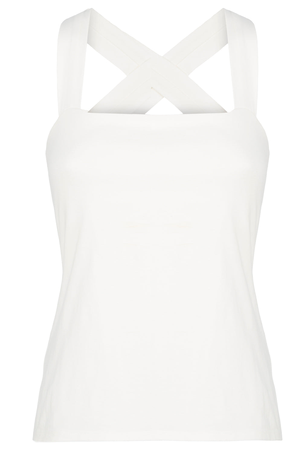 Top dos croisé blanc en coton bio - Kenzie