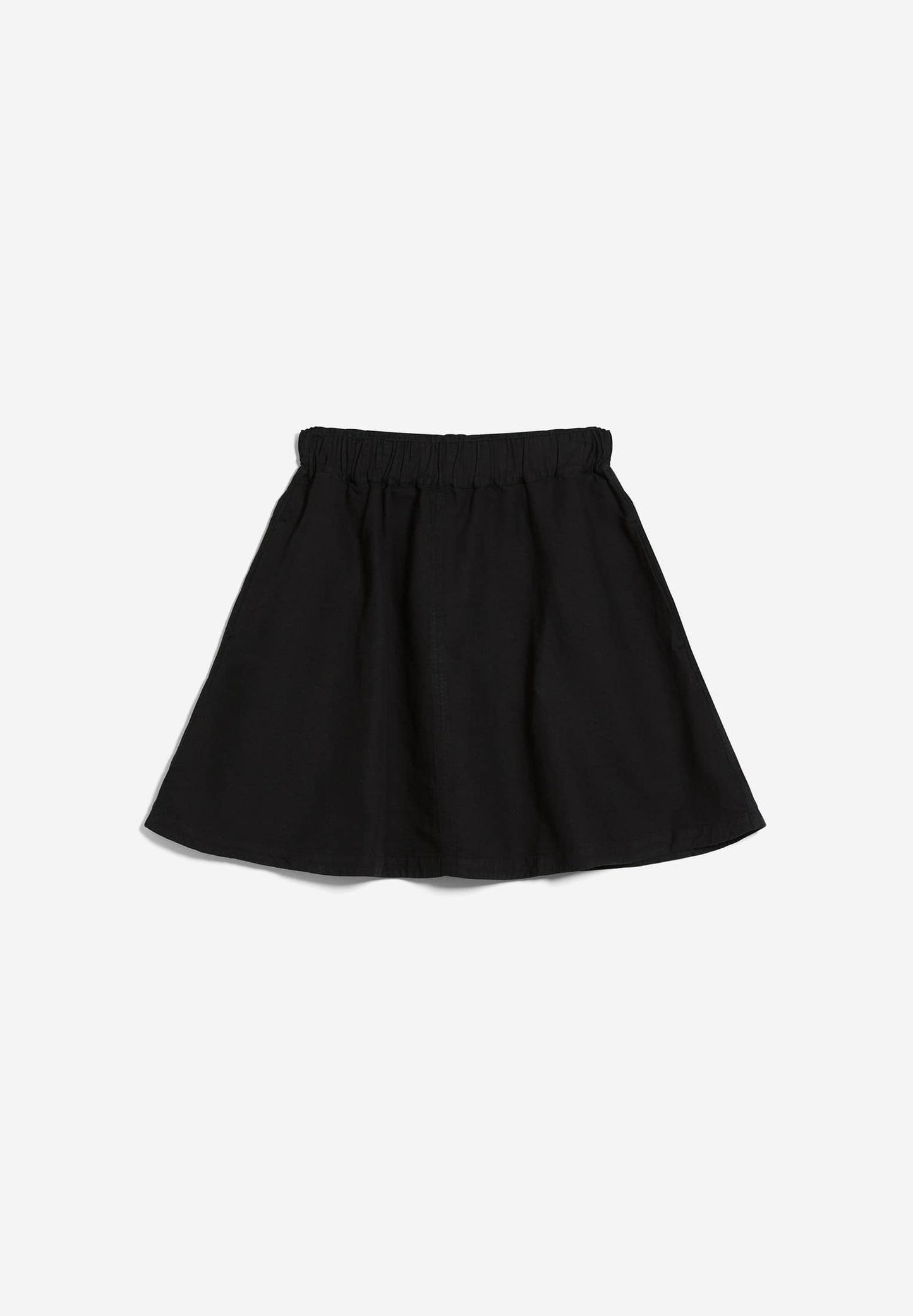 Jupe noire en lin, tencel et coton recyclé - kesiaa lino black
