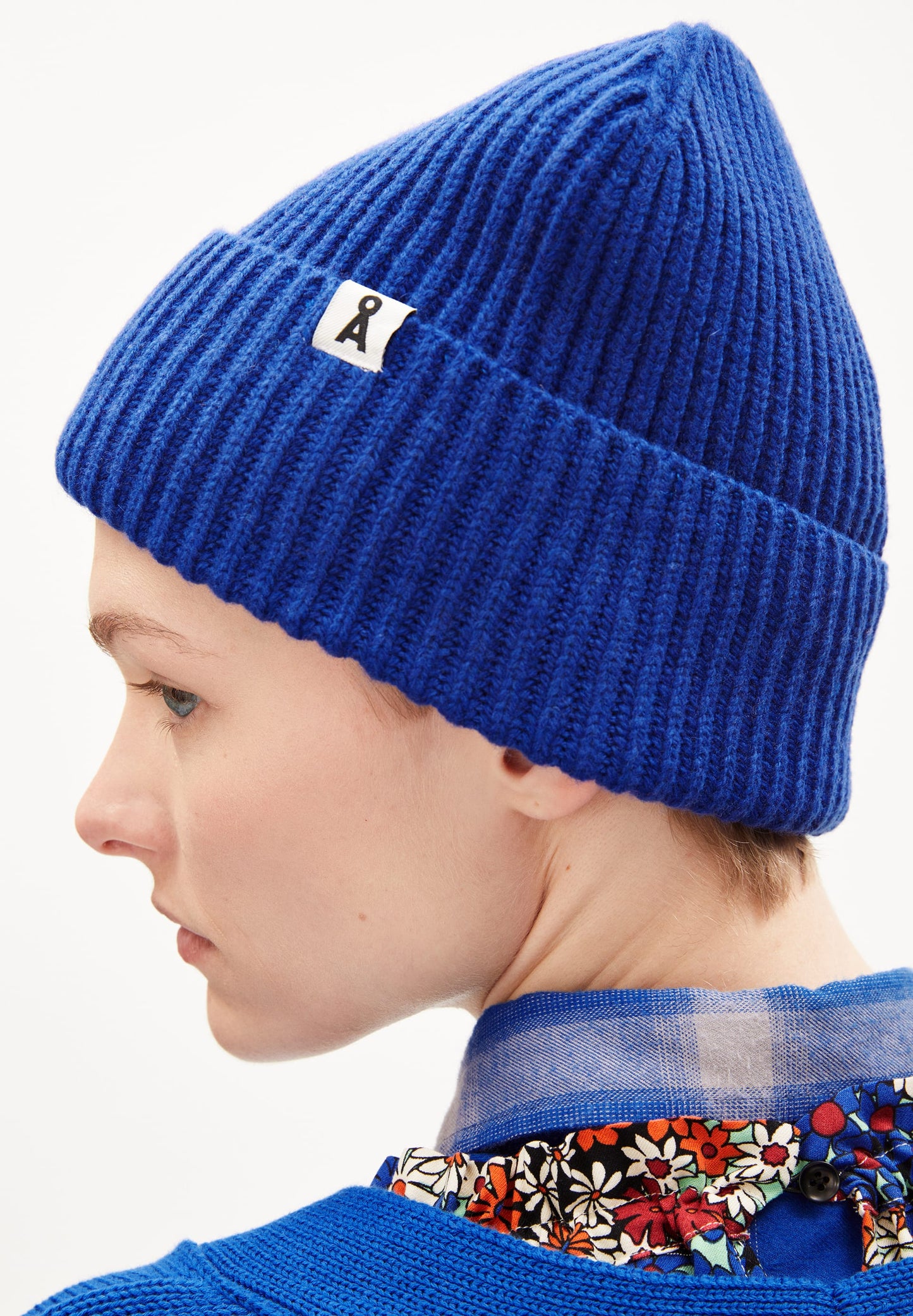 Bonnet bleu klein en laine bio - keylaa dynamo blue