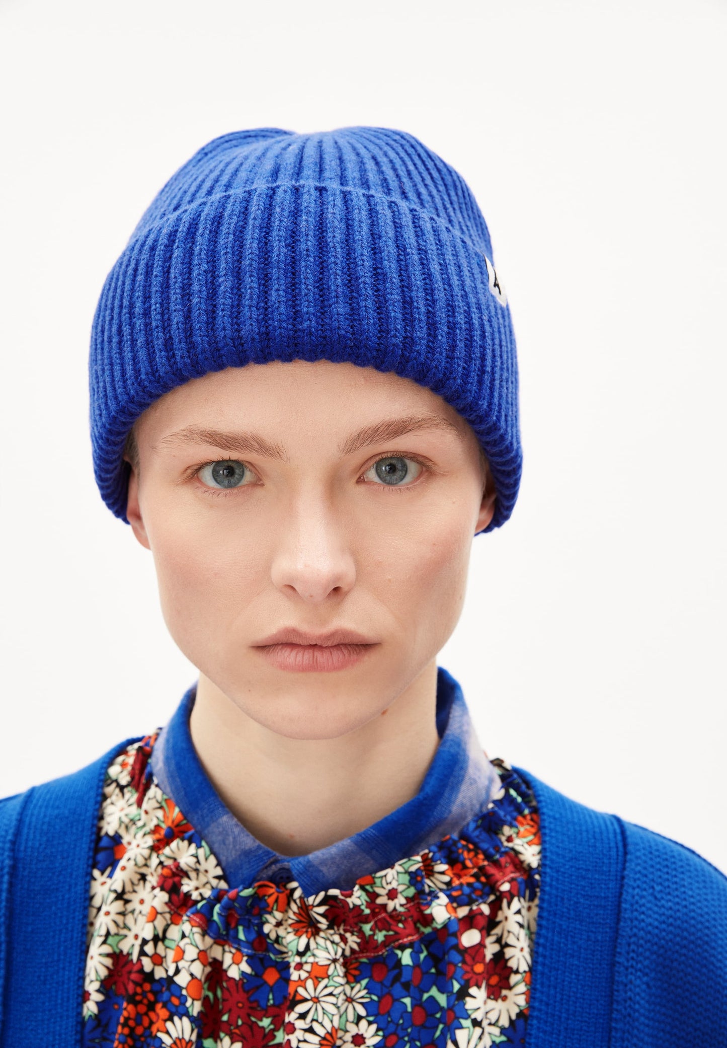 Bonnet bleu klein en laine bio - keylaa dynamo blue