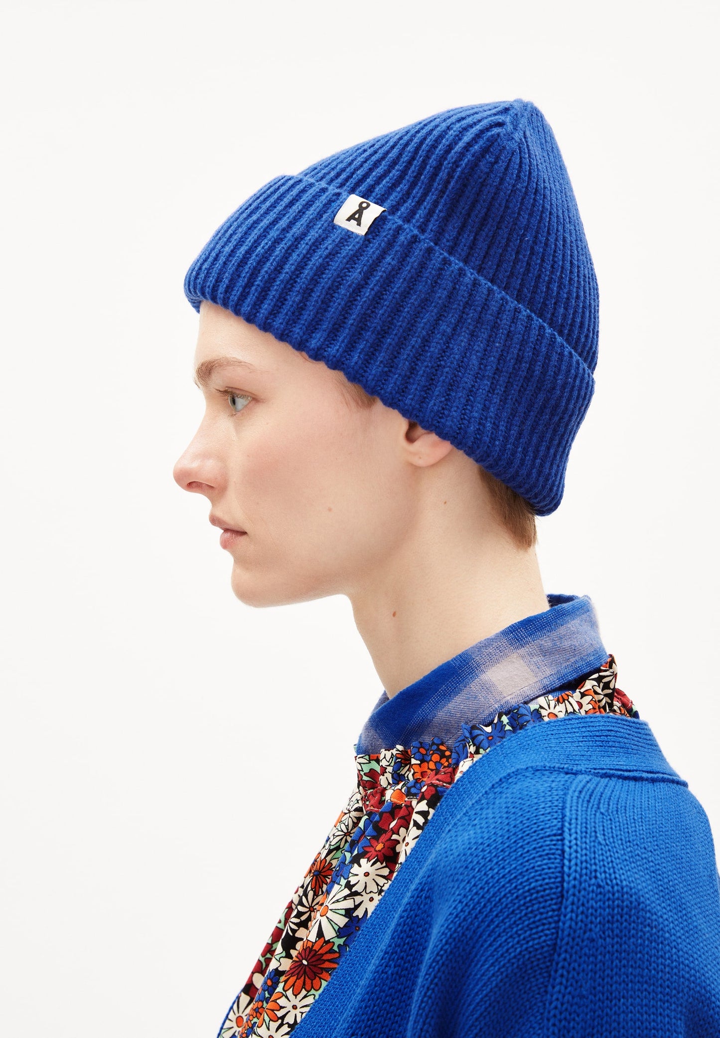Bonnet bleu klein en laine bio - keylaa dynamo blue
