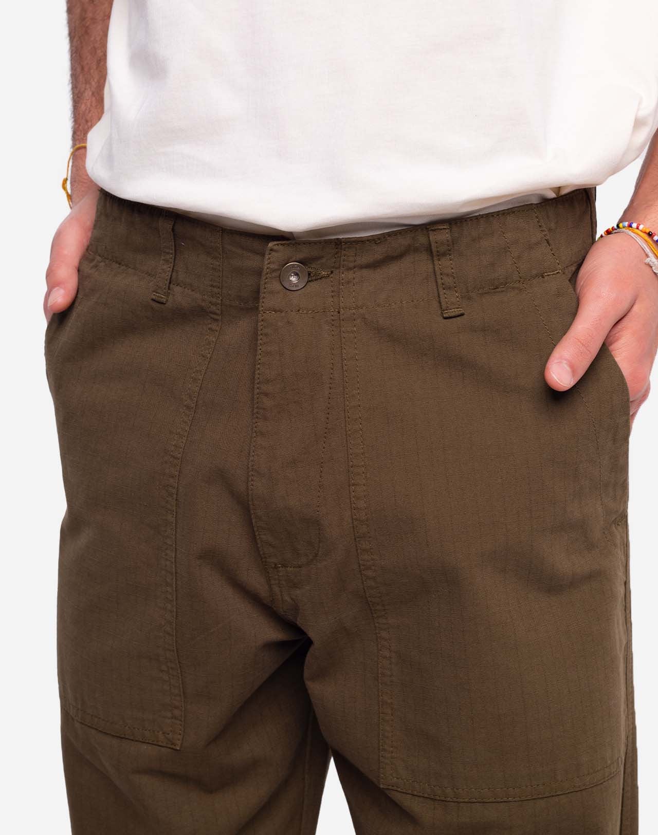 Pantalon en coton bio | kaki "gamal"