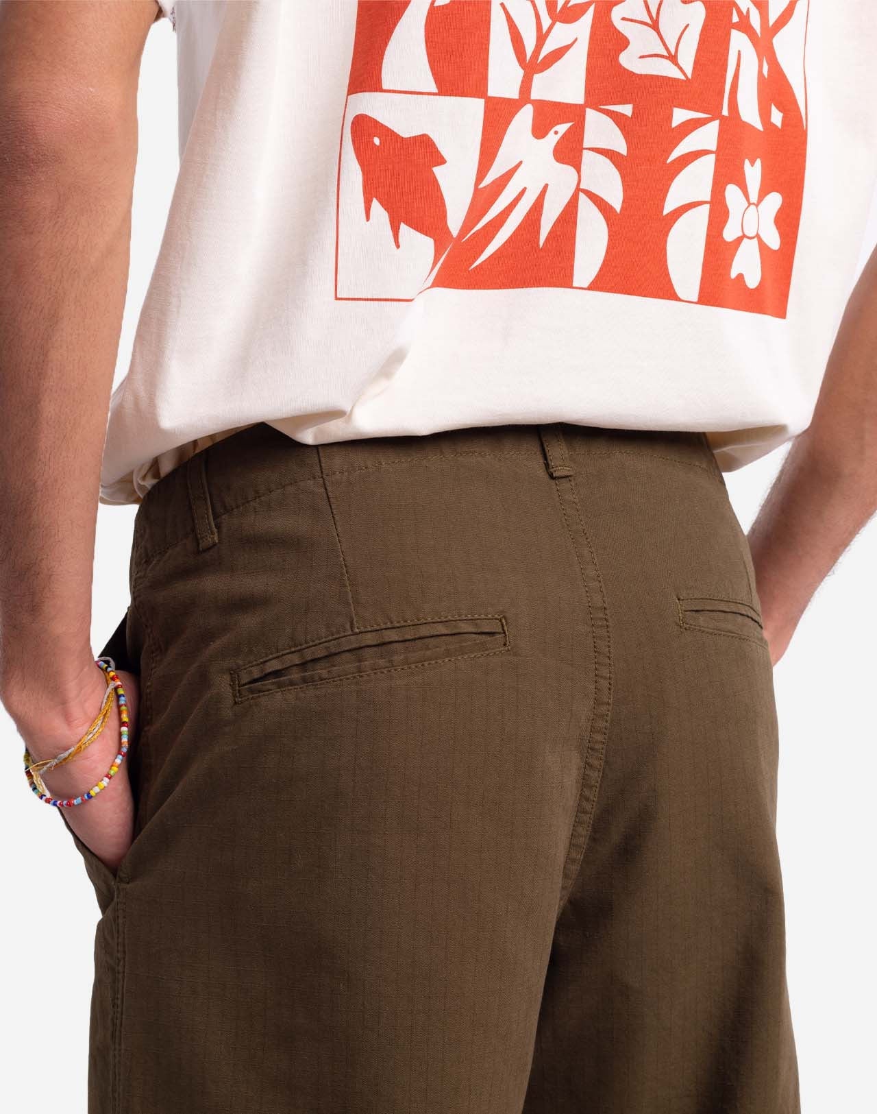 Pantalon en coton bio | kaki "gamal"
